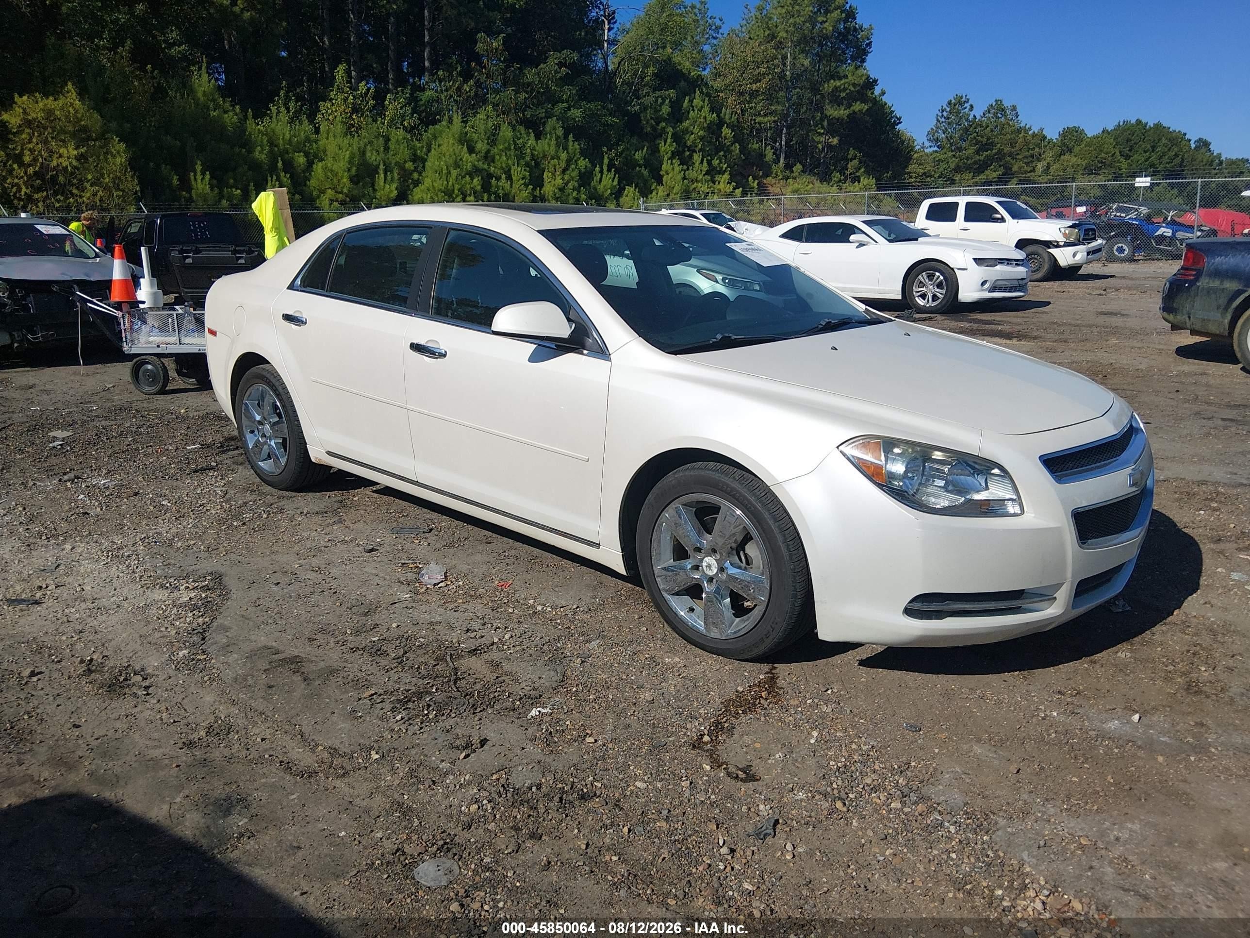 2012 Chevrolet Malibu 2lt White vin: 1G1ZD5E00CF205622