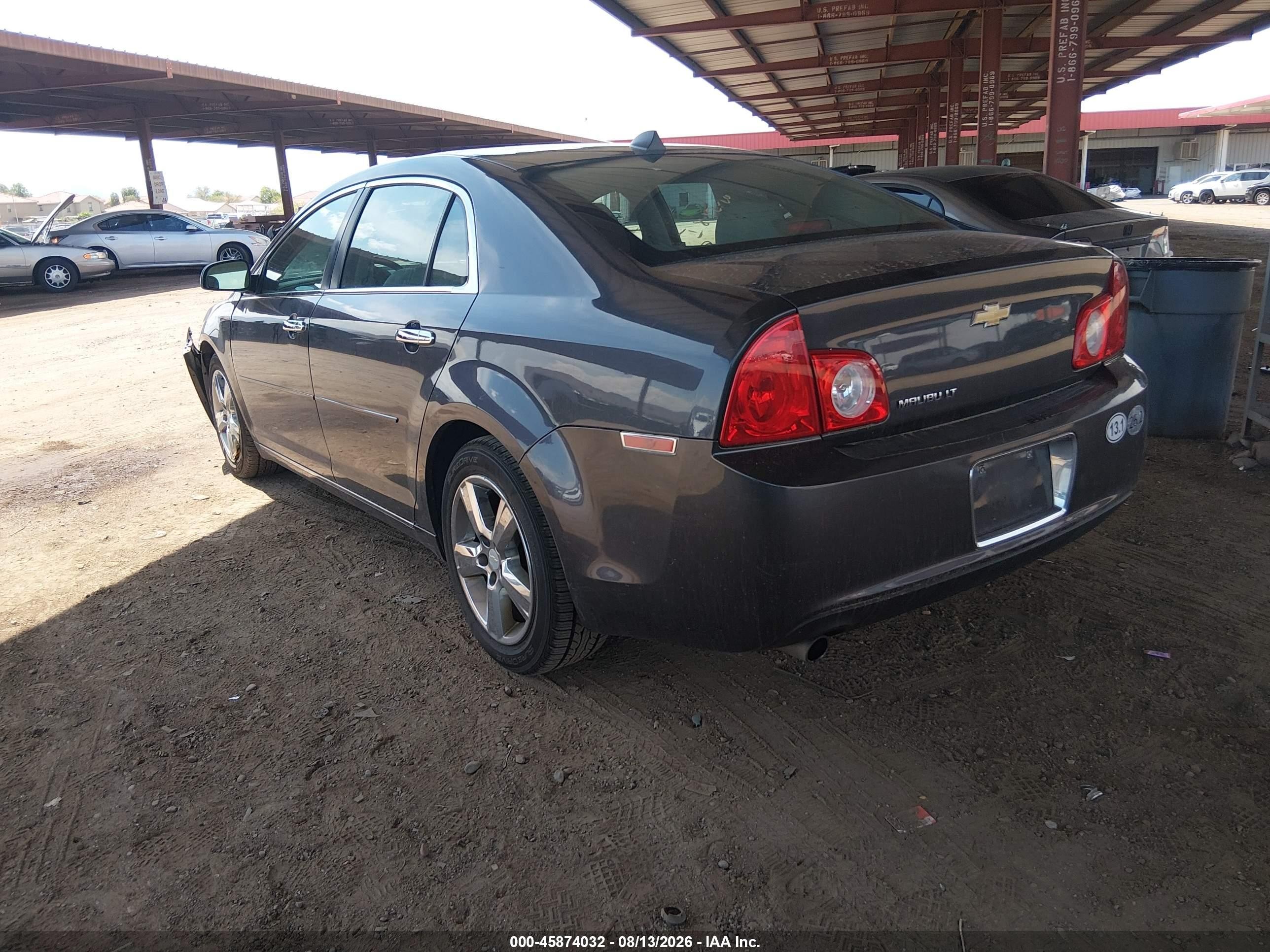 2012 Chevrolet Malibu 2lt Серый vin: 1G1ZD5E00CF340888