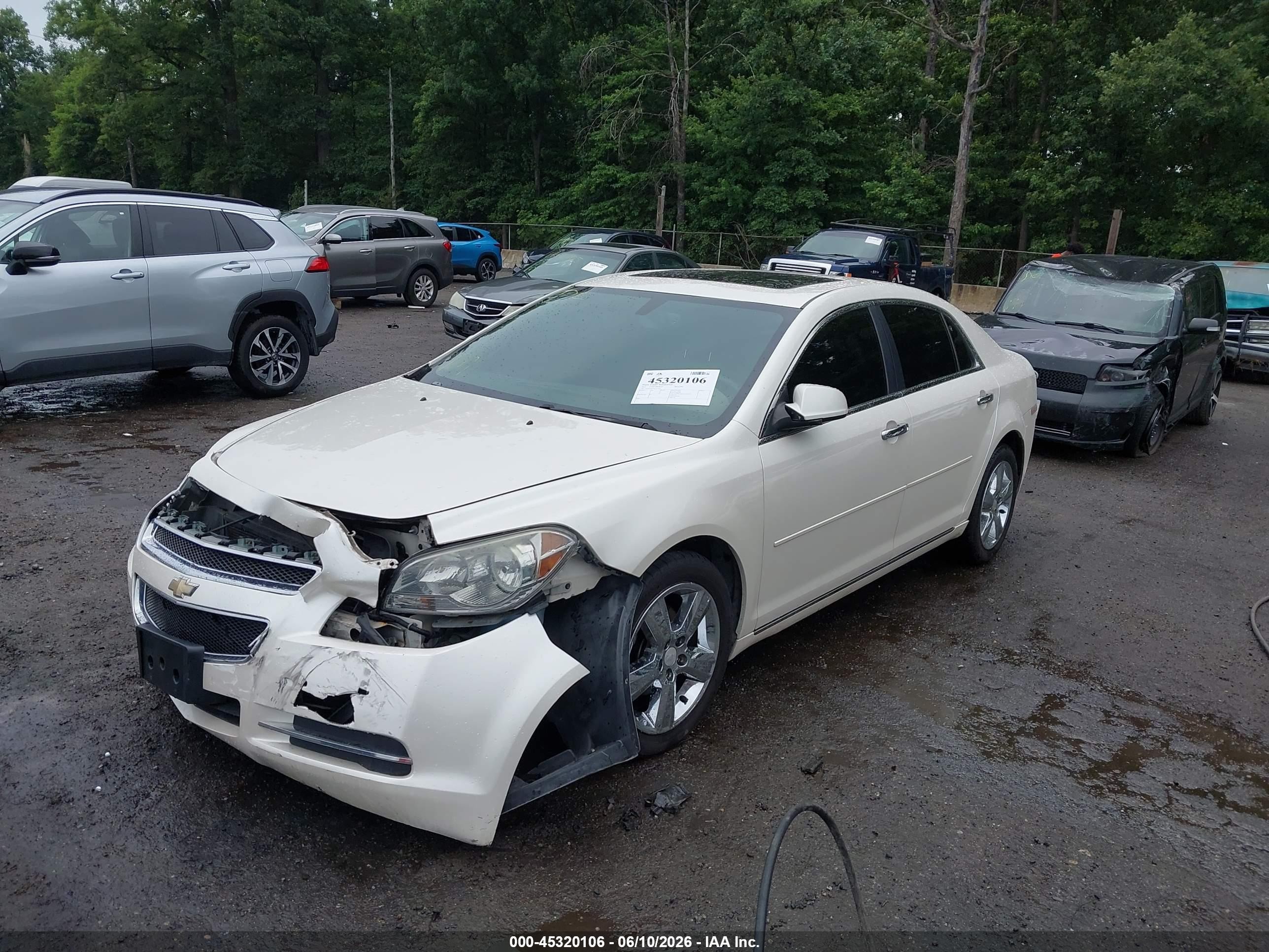 2012 Chevrolet Malibu 2lt White vin: 1G1ZD5E01CF157760