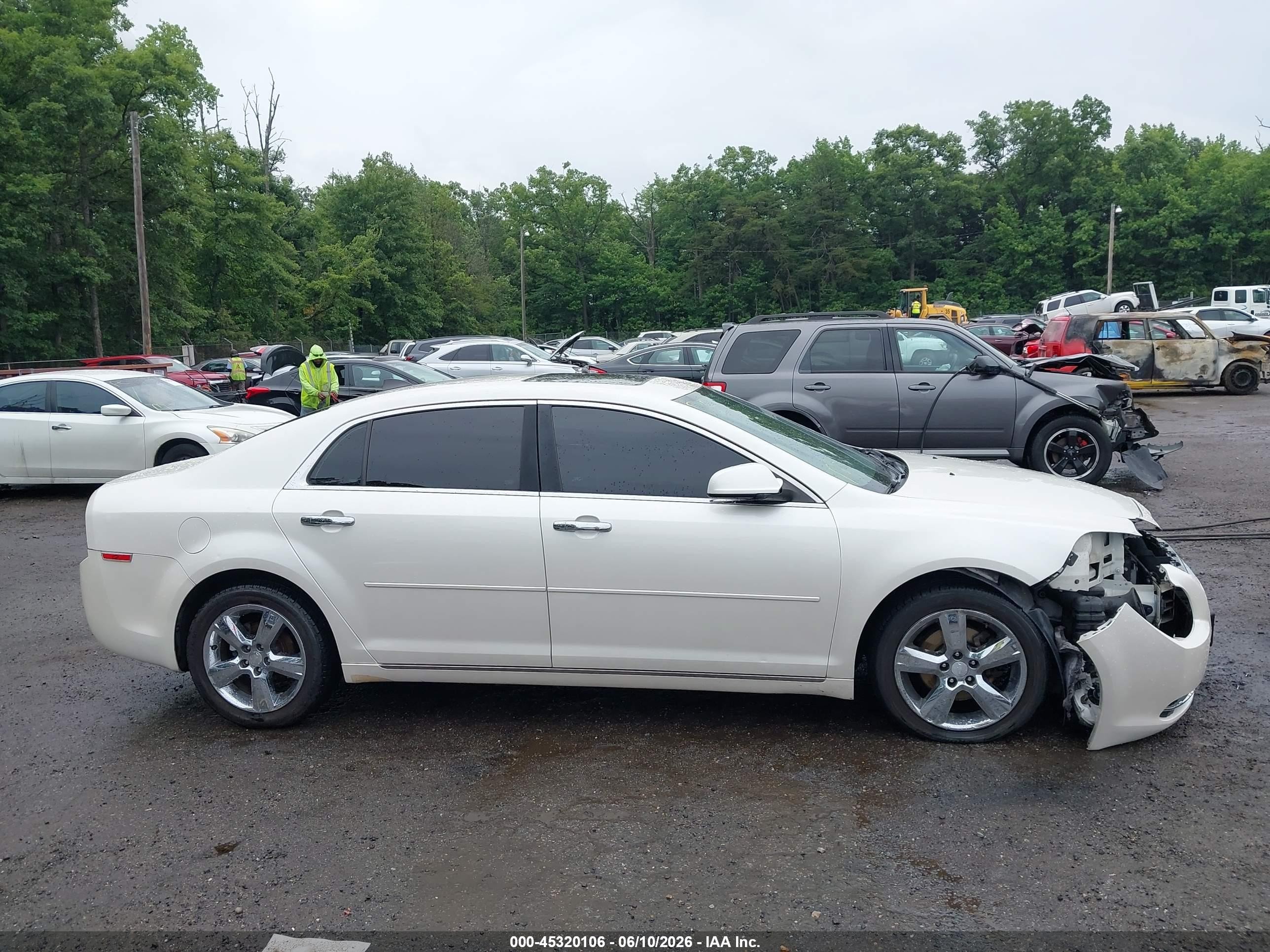 2012 Chevrolet Malibu 2lt White vin: 1G1ZD5E01CF157760