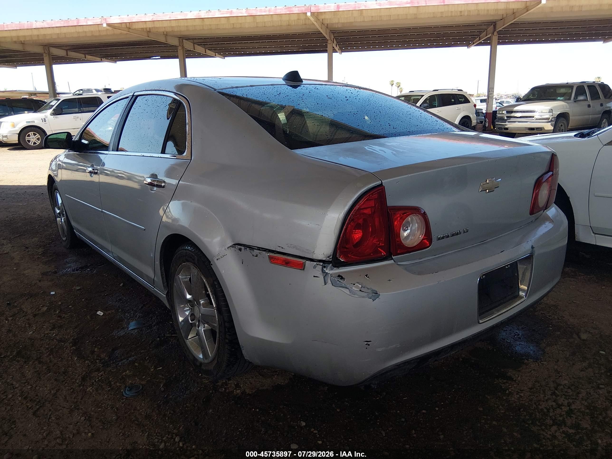 2012 Chevrolet Malibu 2lt Gray vin: 1G1ZD5E01CF264551