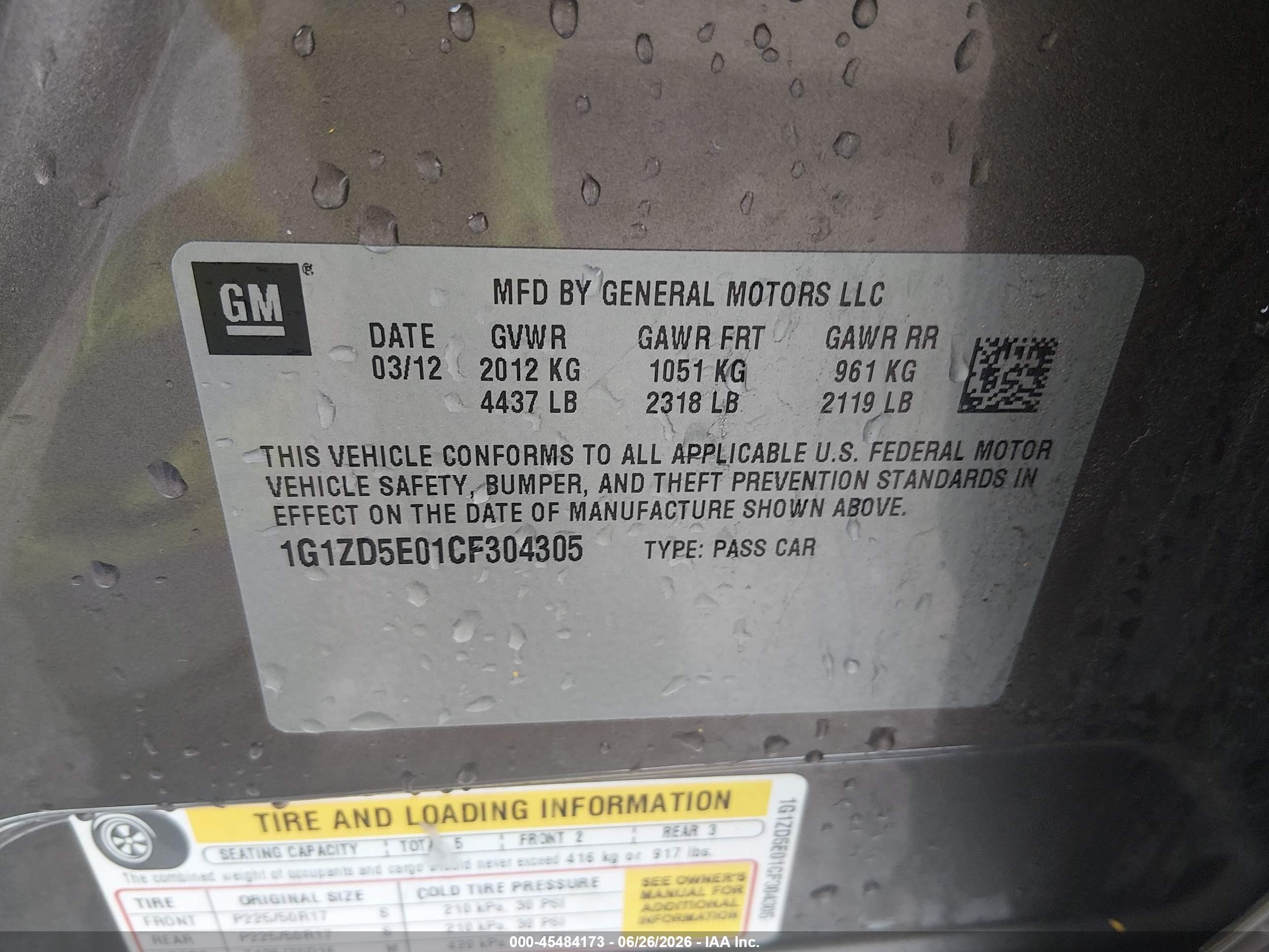 2012 Chevrolet Malibu 2lt Gray vin: 1G1ZD5E01CF304305