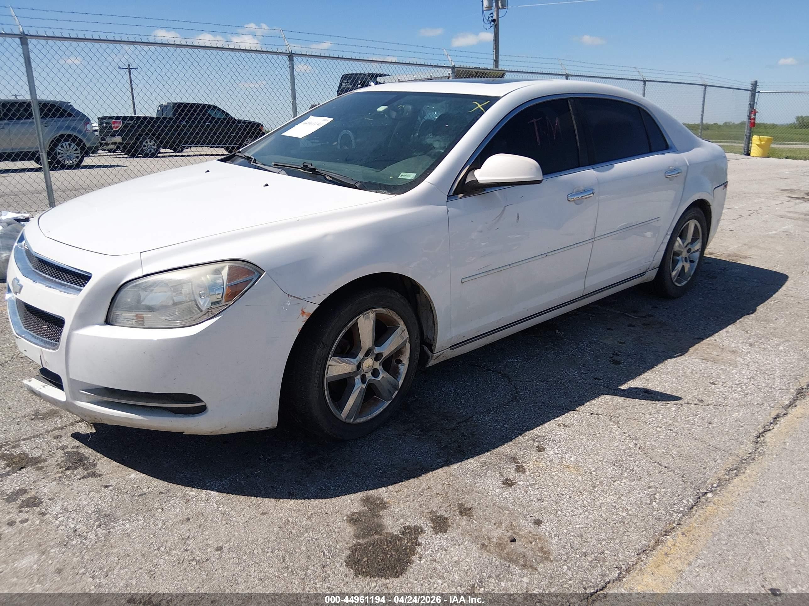 2012 Chevrolet Malibu 2lt White vin: 1G1ZD5E01CF333058
