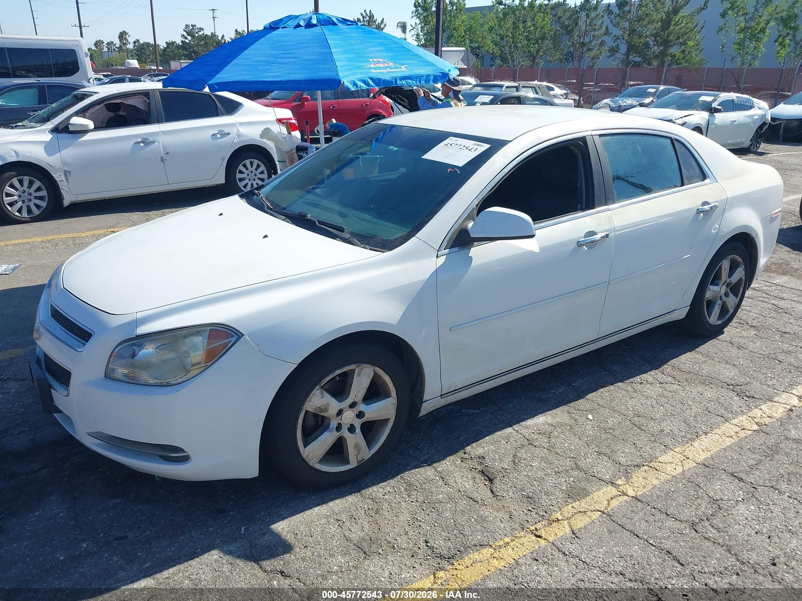 2012 Chevrolet Malibu 2lt White vin: 1G1ZD5E04CF194950