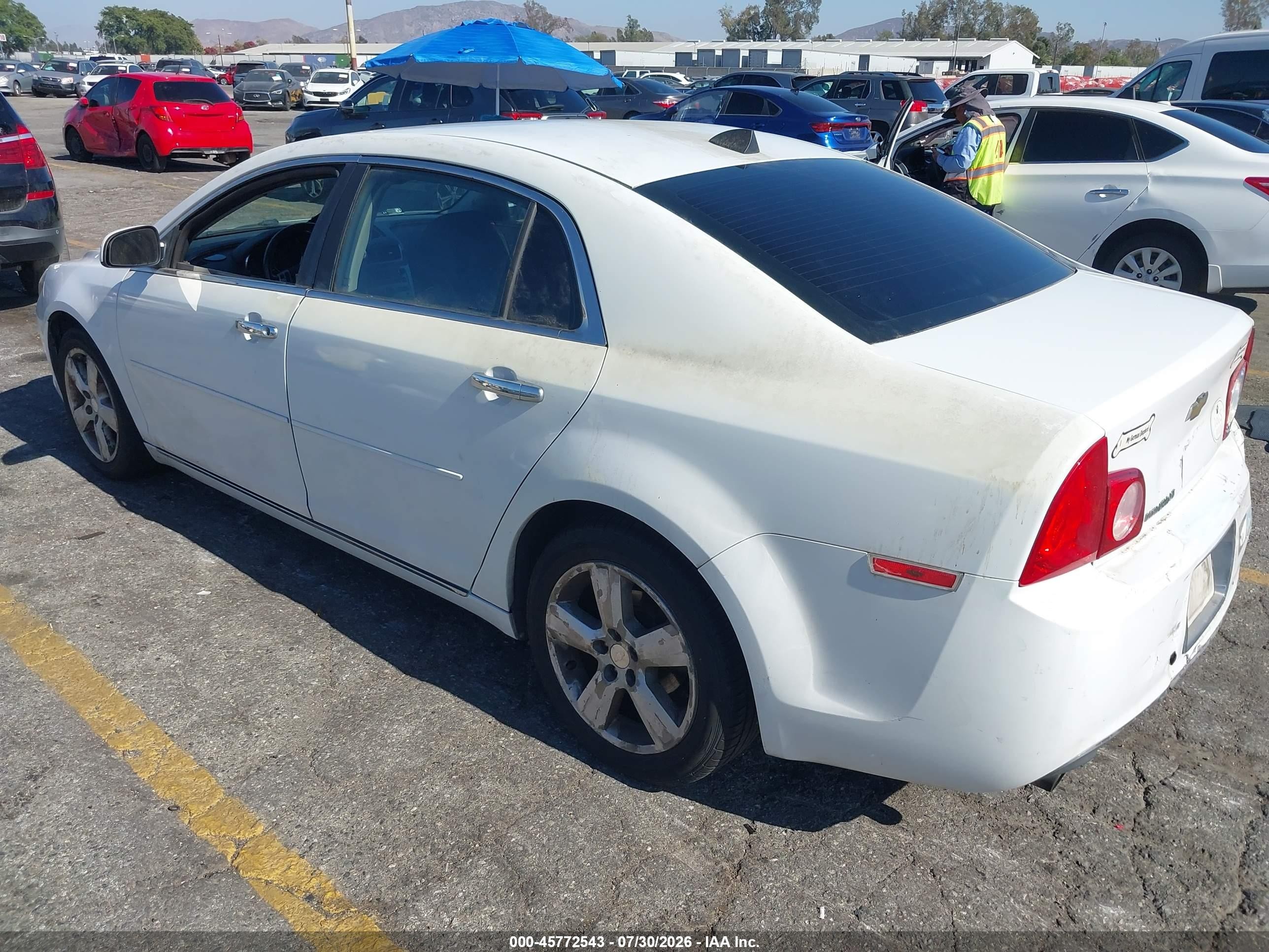 2012 Chevrolet Malibu 2lt White vin: 1G1ZD5E04CF194950