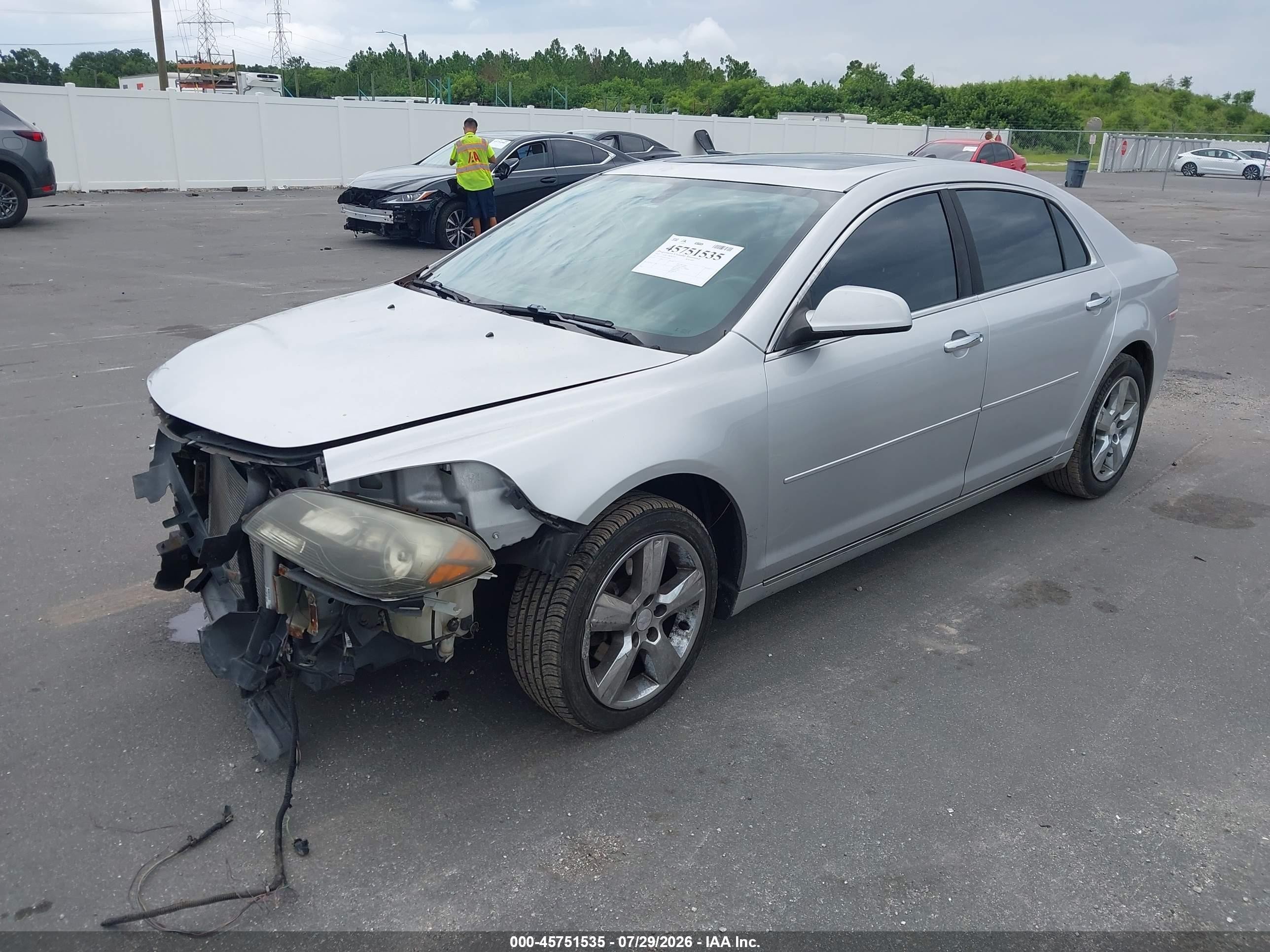 2012 Chevrolet Malibu 2lt Серебряный vin: 1G1ZD5E06CF354617