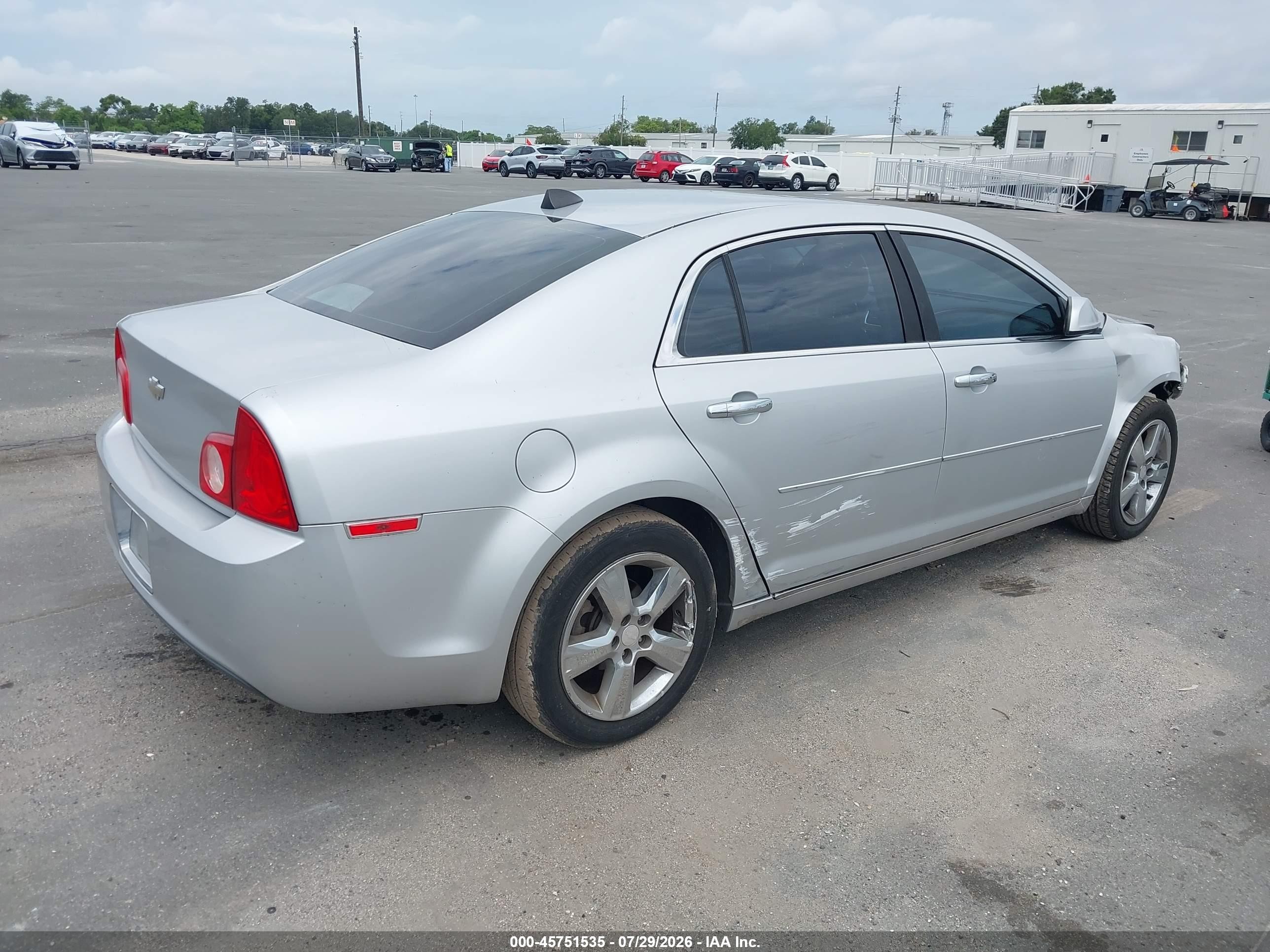 2012 Chevrolet Malibu 2lt Серебряный vin: 1G1ZD5E06CF354617