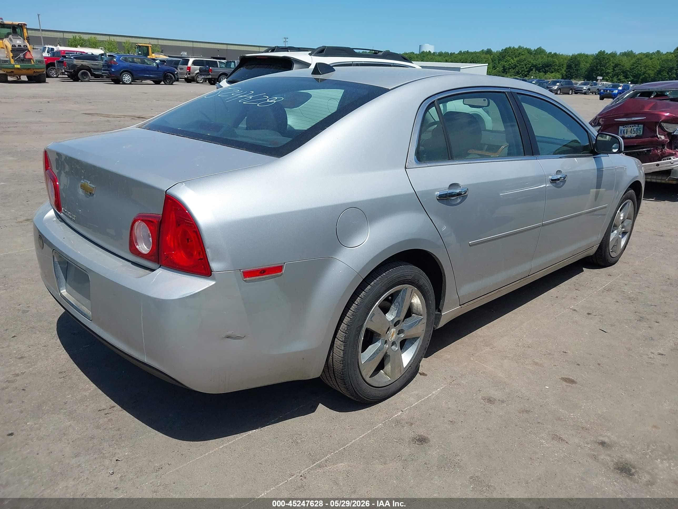 2012 Chevrolet Malibu 2lt Silver vin: 1G1ZD5E07CF151686