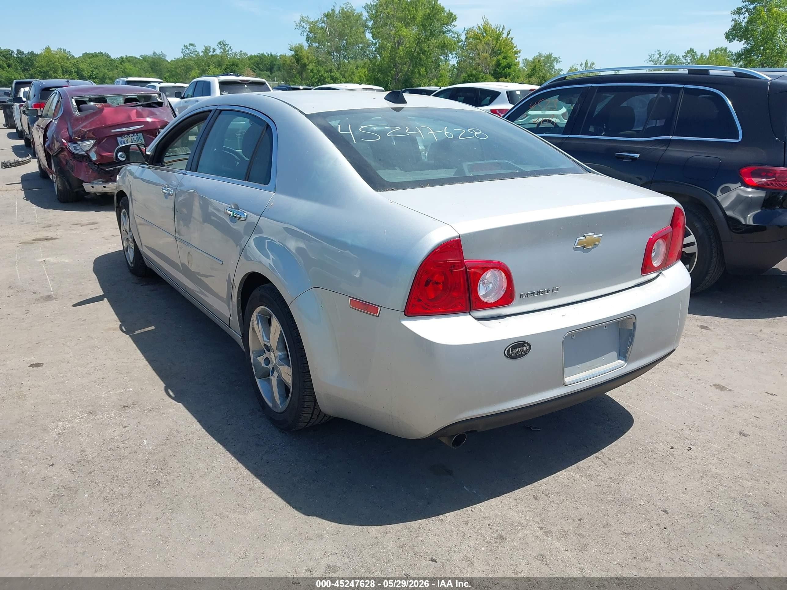 2012 Chevrolet Malibu 2lt Silver vin: 1G1ZD5E07CF151686