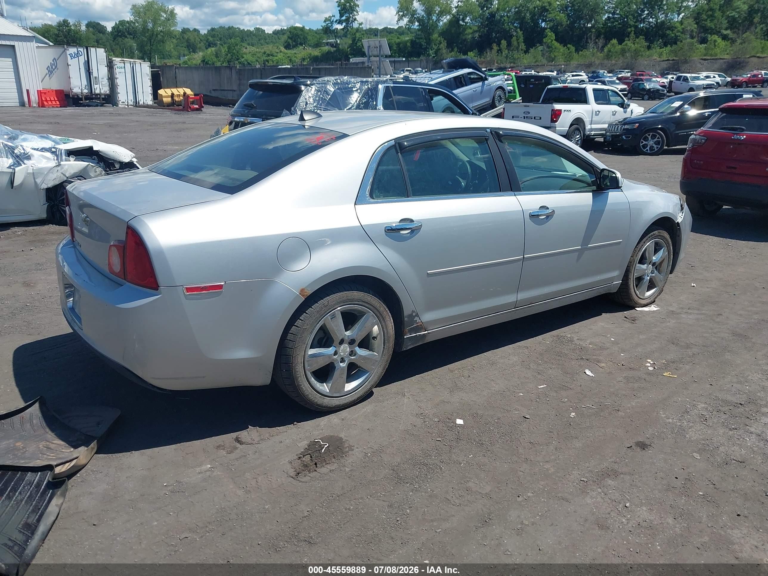 2012 Chevrolet Malibu 2lt Silver vin: 1G1ZD5E08CF207103