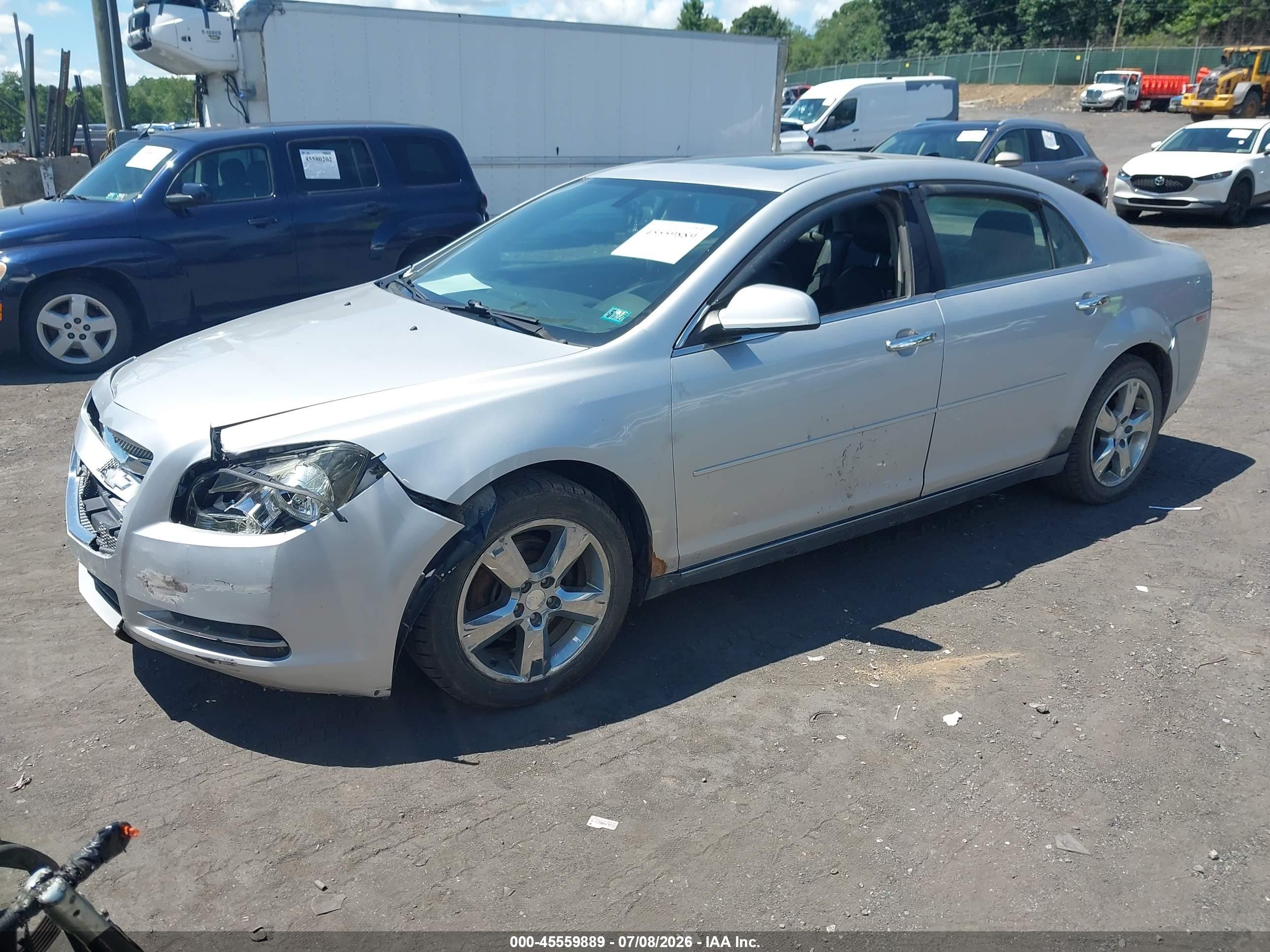 2012 Chevrolet Malibu 2lt Silver vin: 1G1ZD5E08CF207103
