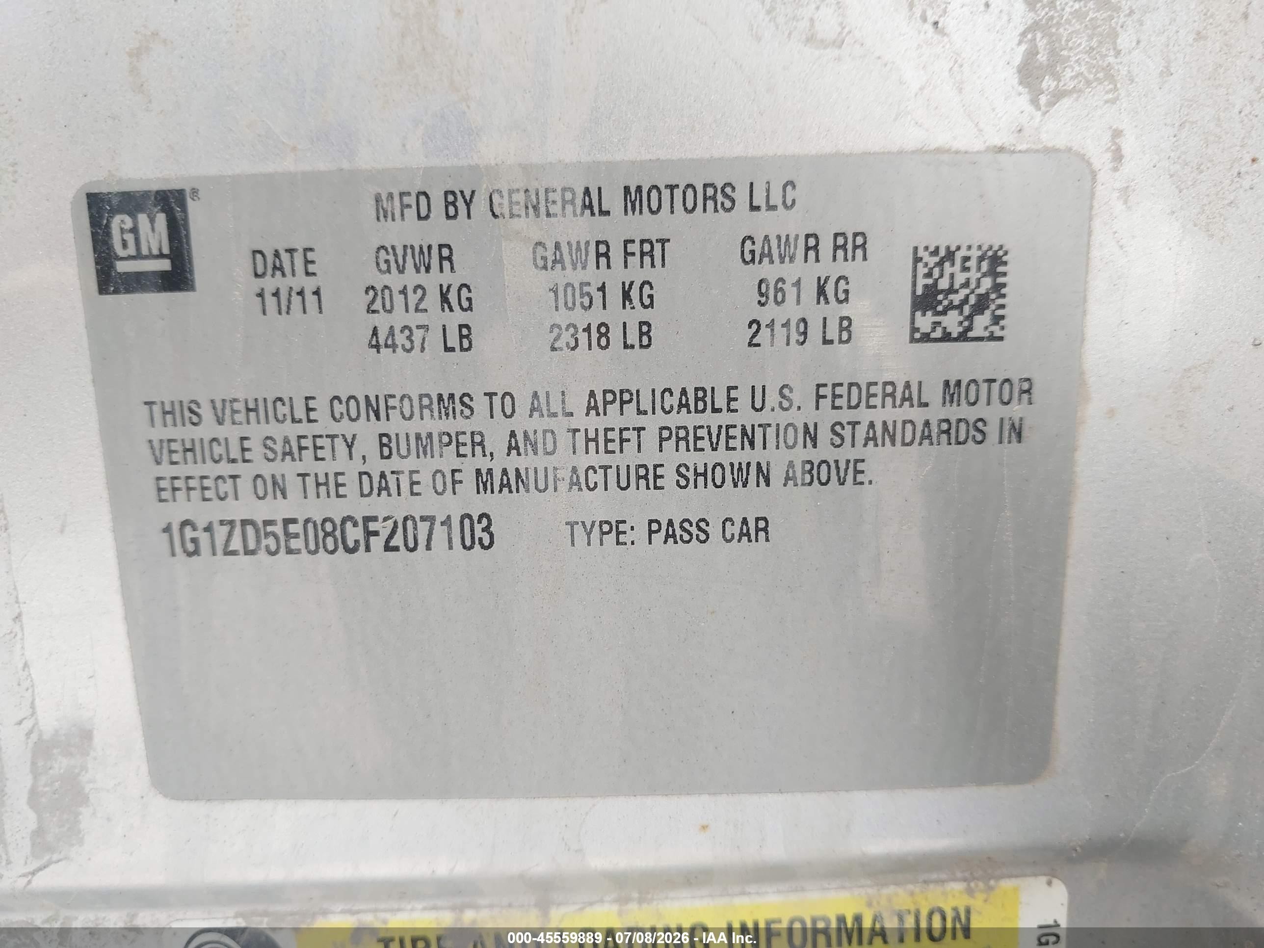 2012 Chevrolet Malibu 2lt Silver vin: 1G1ZD5E08CF207103
