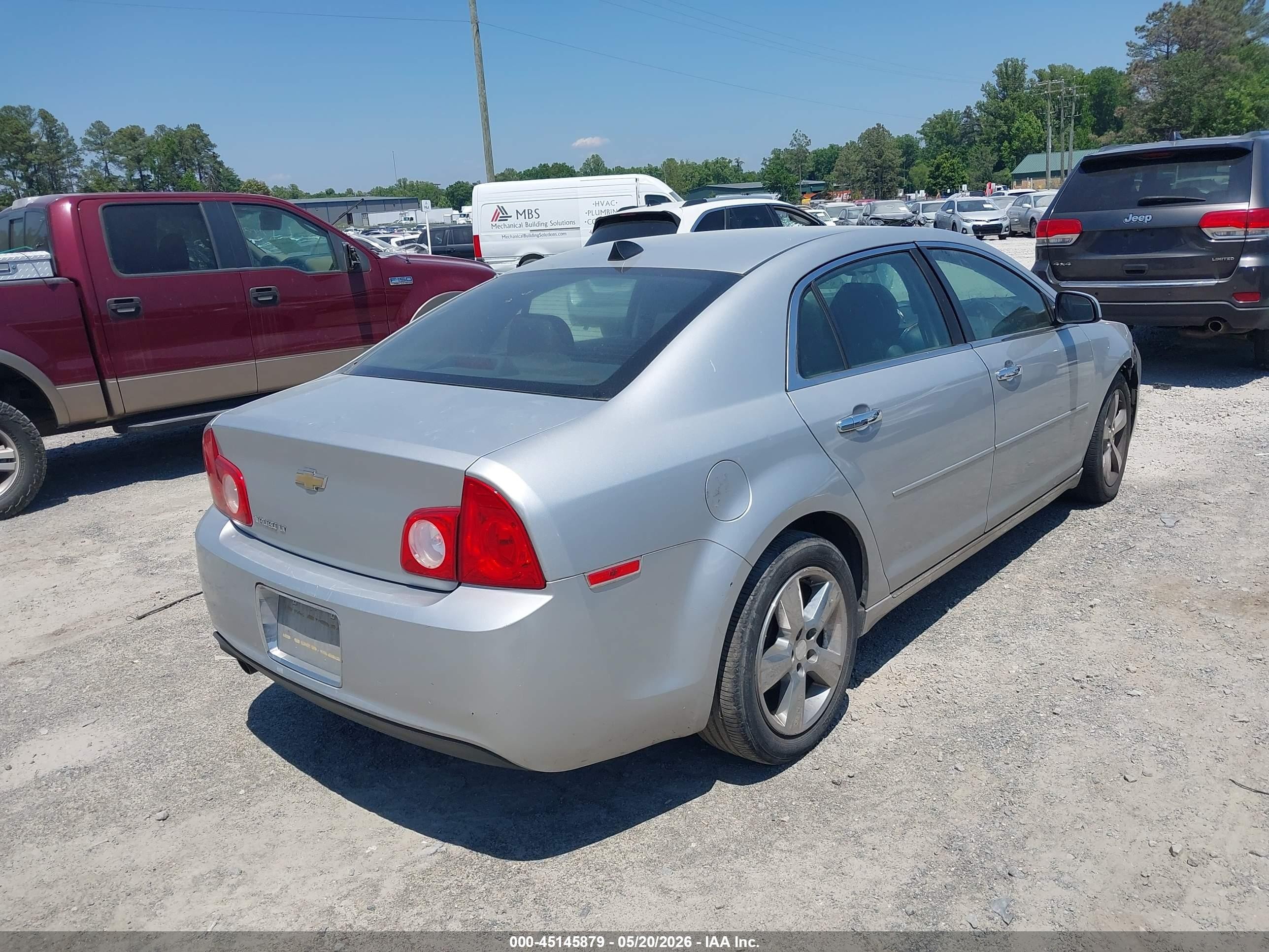 2012 Chevrolet Malibu 2lt Silver vin: 1G1ZD5E08CF343800