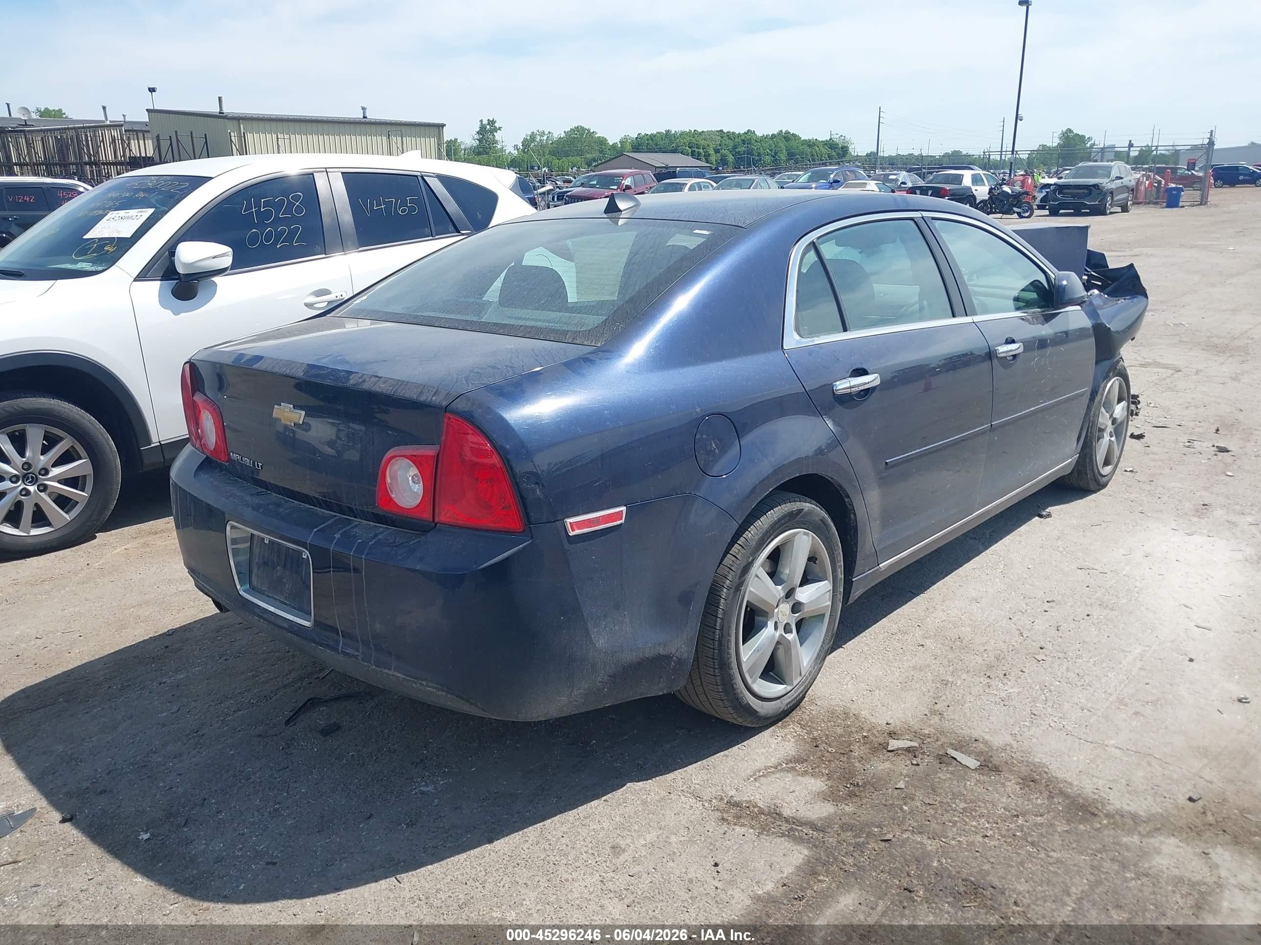 2012 Chevrolet Malibu 2lt Blue vin: 1G1ZD5E08CF345448