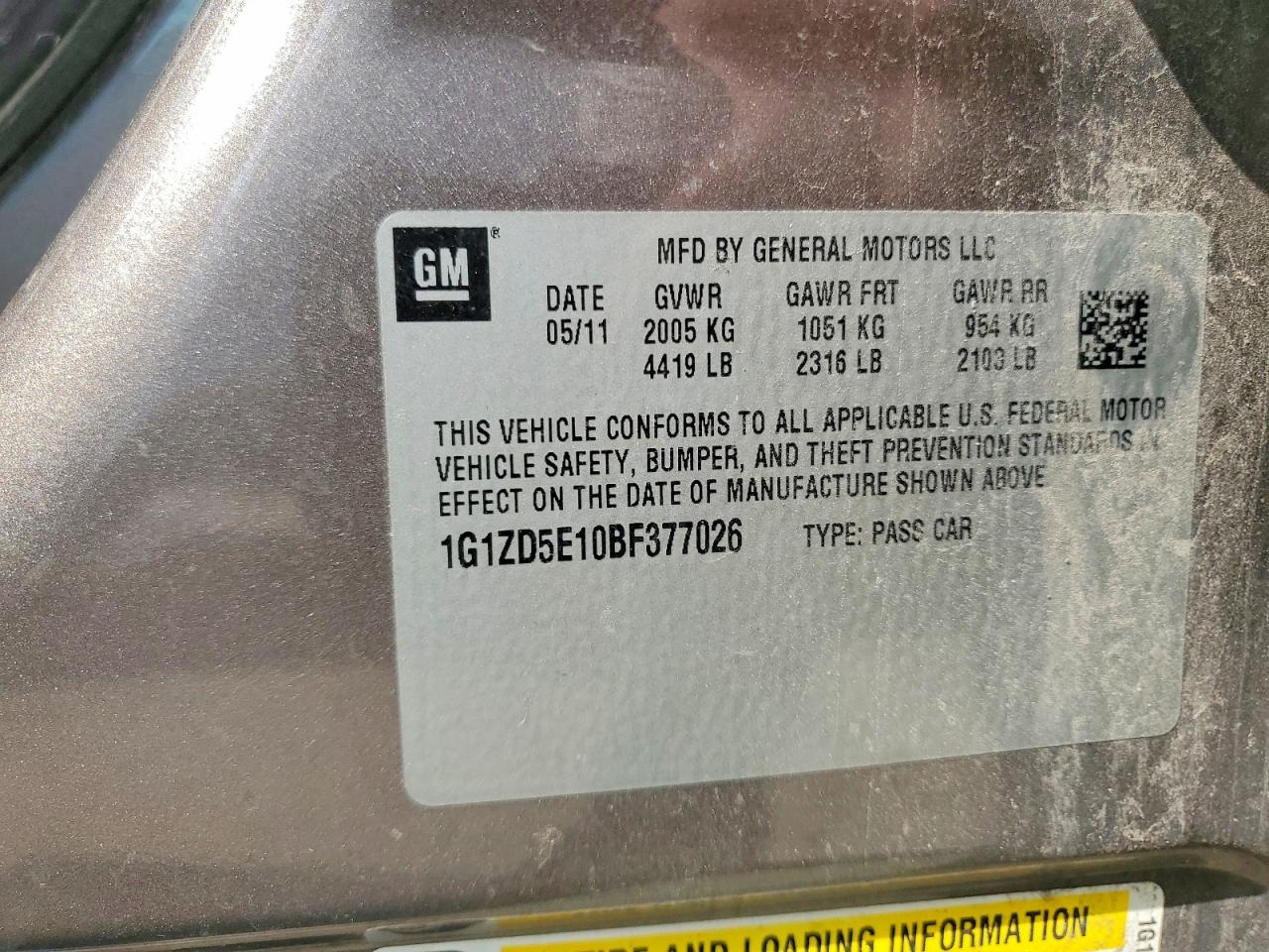 2011 Chevrolet Malibu 2lt Brown vin: 1G1ZD5E10BF377026