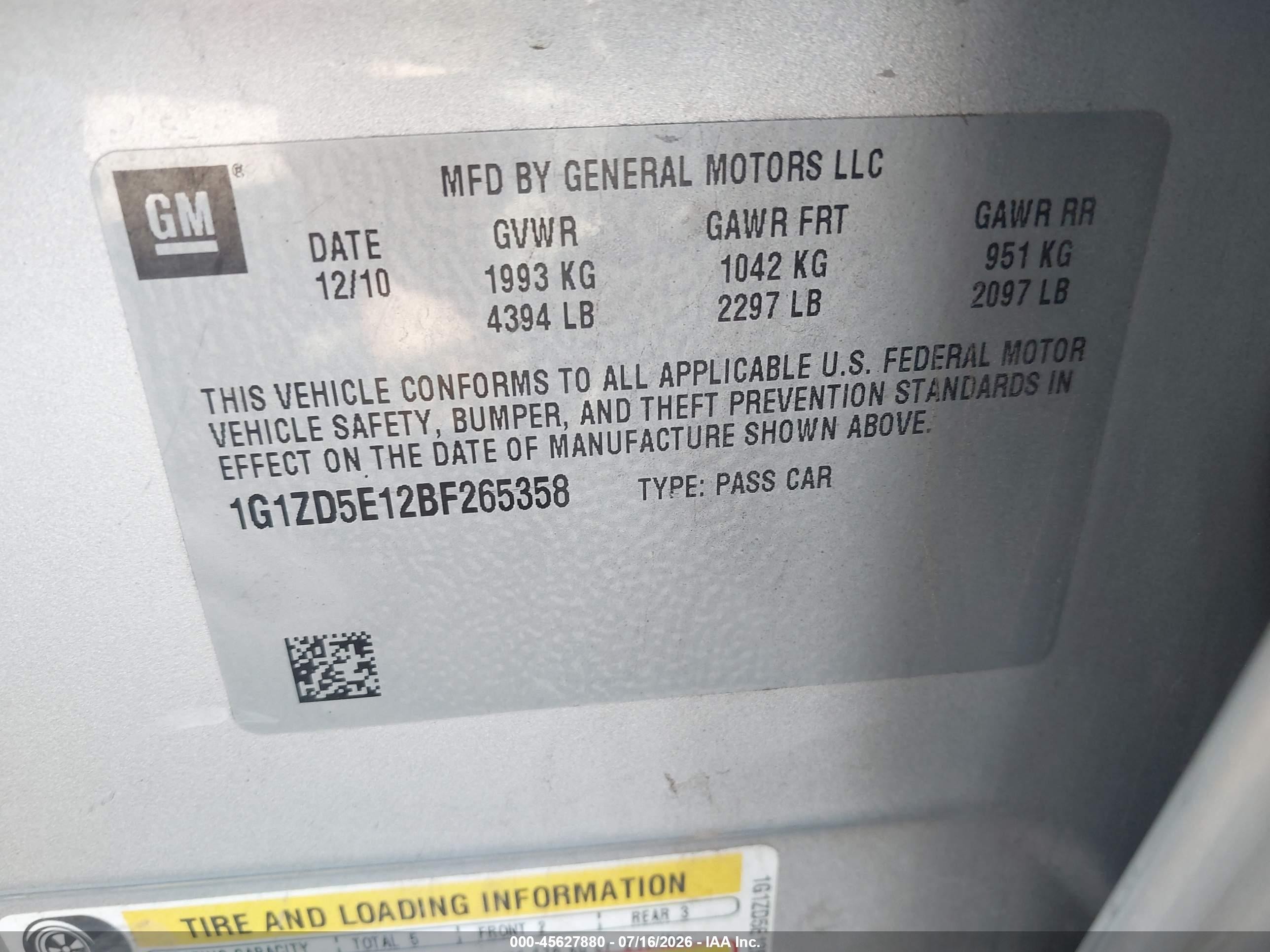 2011 Chevrolet Malibu 2lt Silver vin: 1G1ZD5E12BF265358