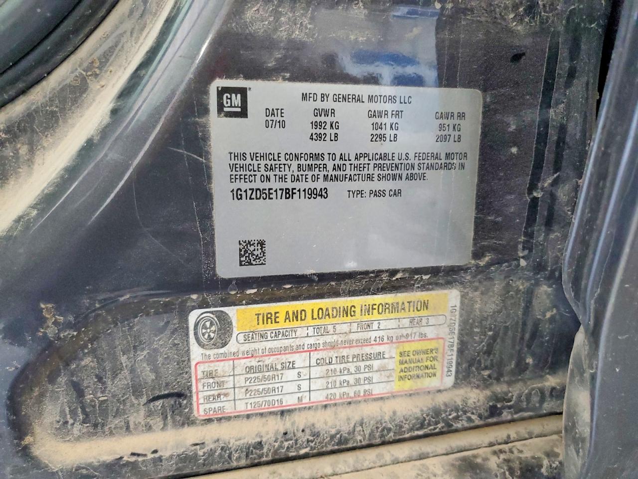 2011 Chevrolet Malibu Lt Gray vin: 1G1ZD5E17BF119943