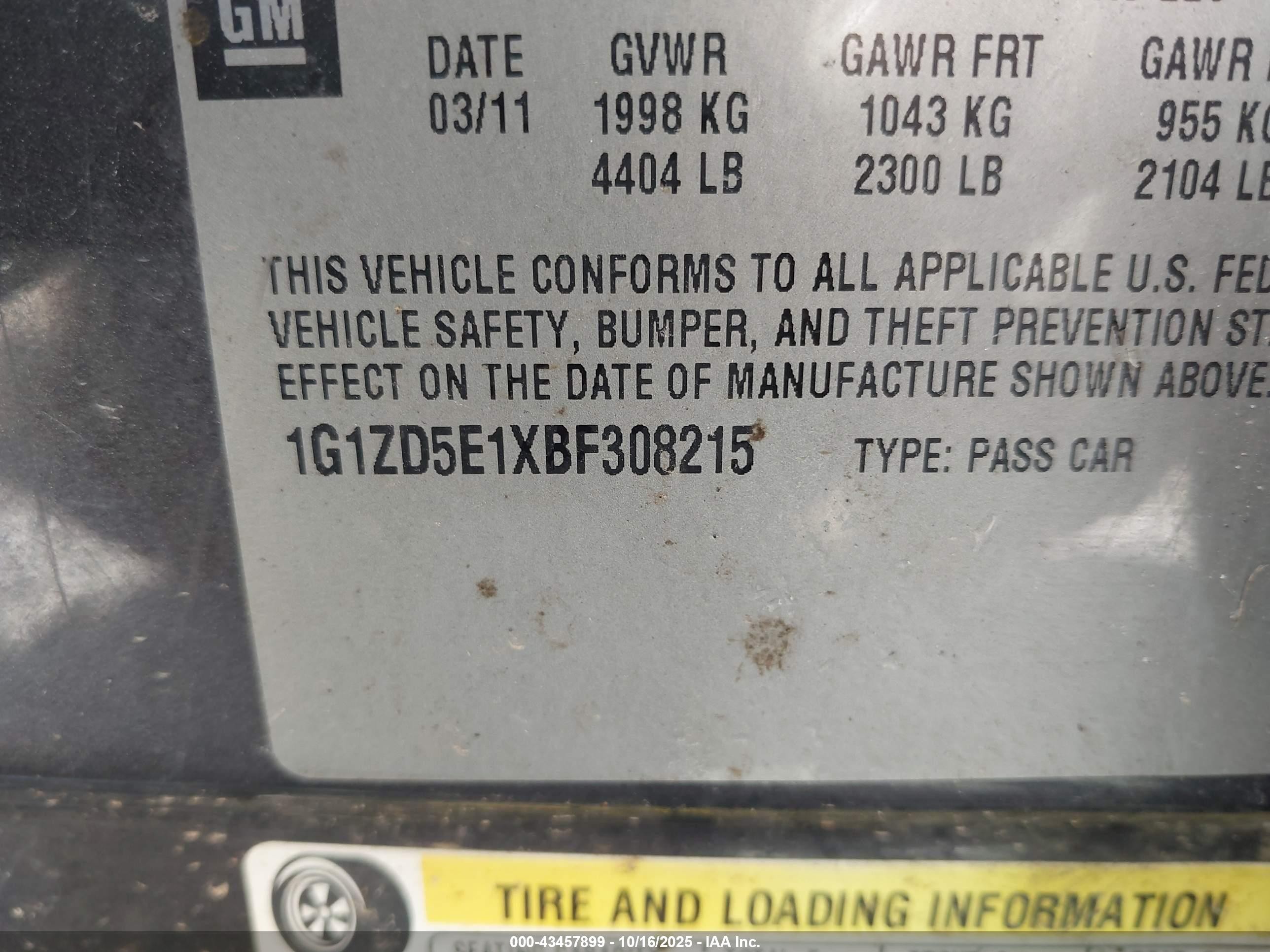 2011 Chevrolet Malibu 2lt Серый vin: 1G1ZD5E1XBF308215