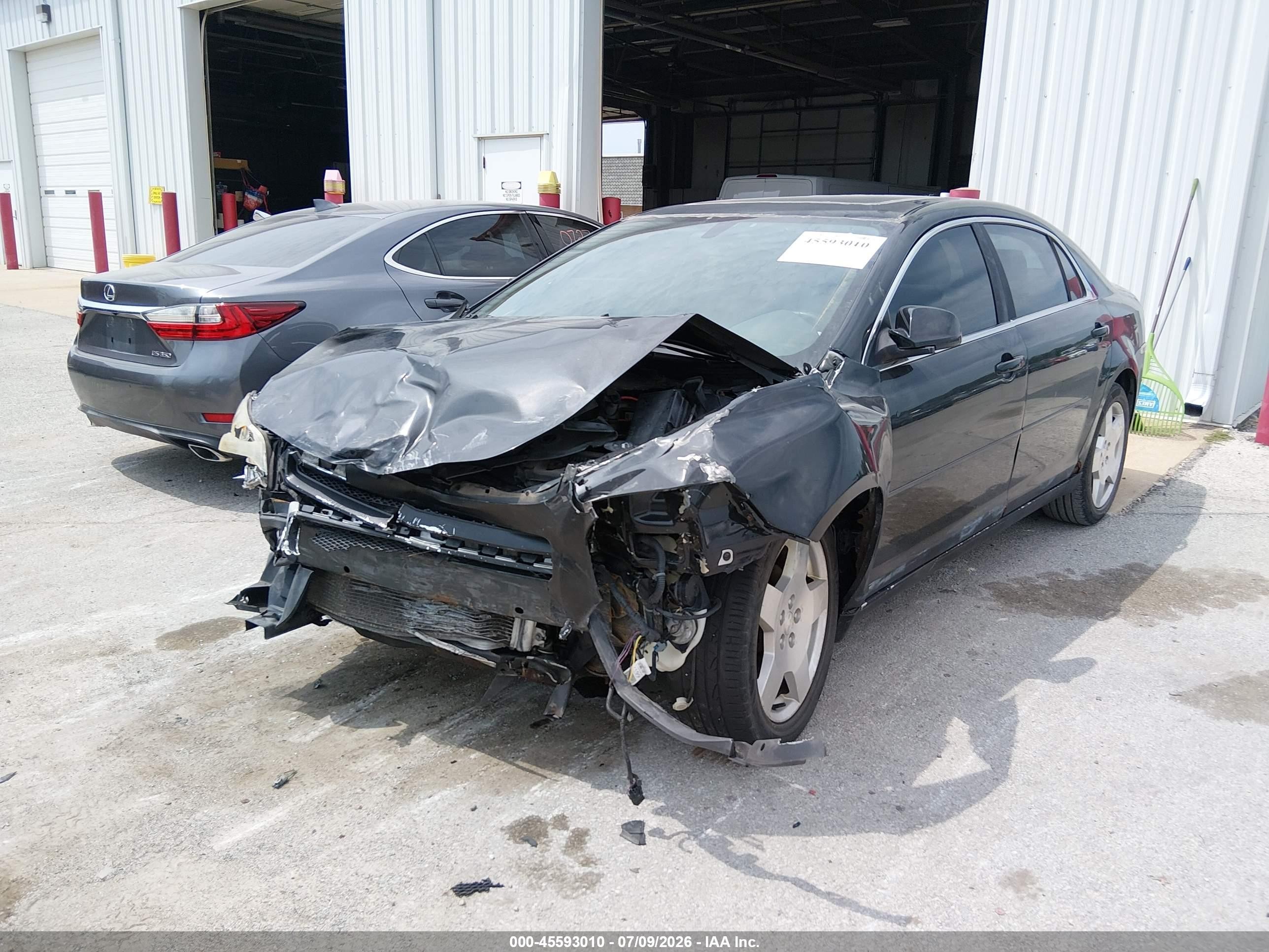 2010 Chevrolet Malibu Lt Black vin: 1G1ZD5E70AF115896