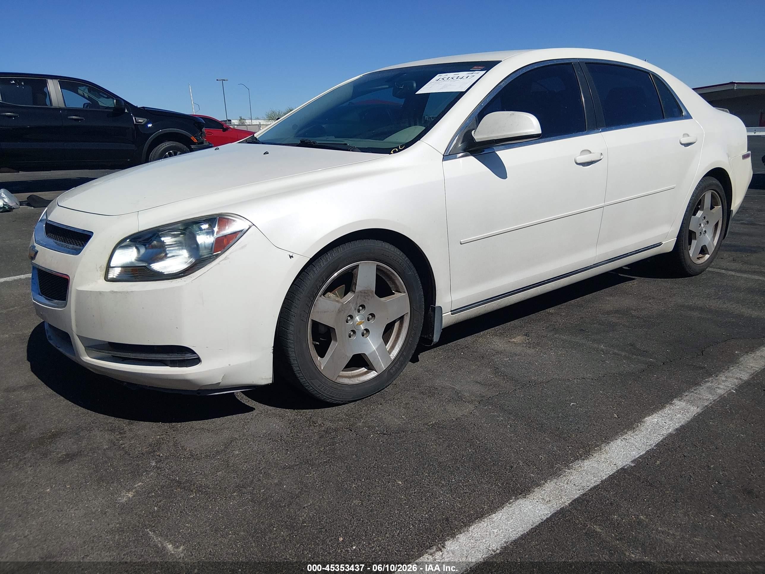 2010 Chevrolet Malibu Lt White vin: 1G1ZD5E70AF246844