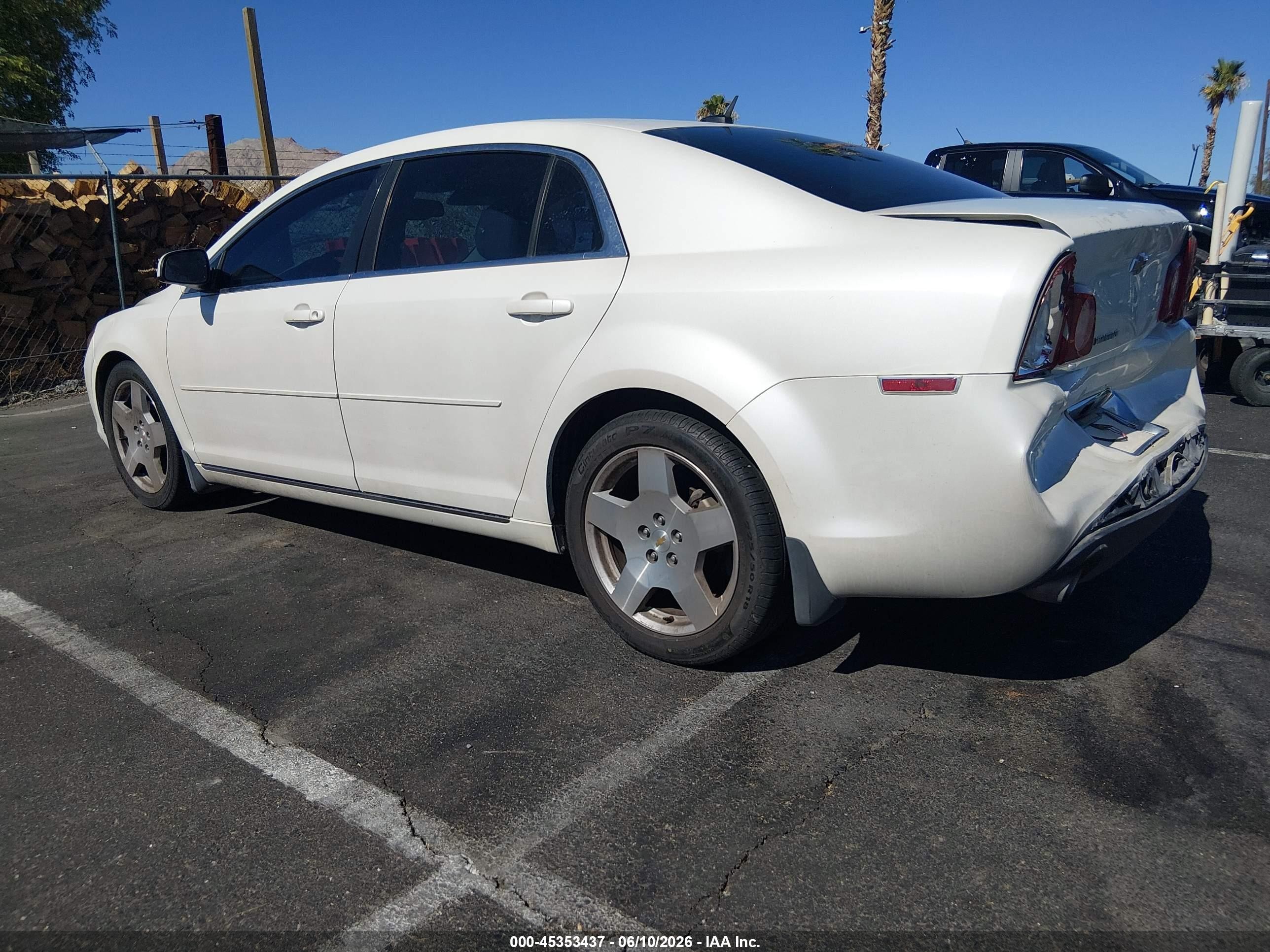 2010 Chevrolet Malibu Lt White vin: 1G1ZD5E70AF246844
