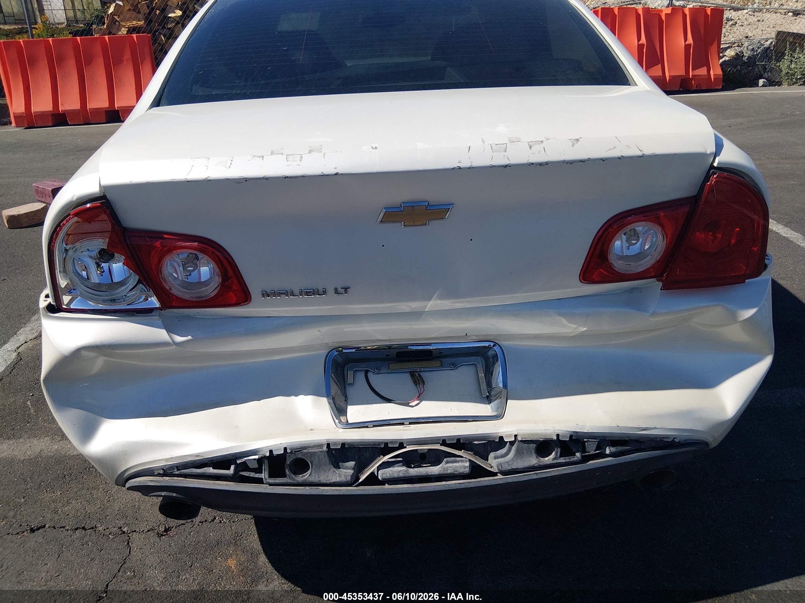 2010 Chevrolet Malibu Lt White vin: 1G1ZD5E70AF246844