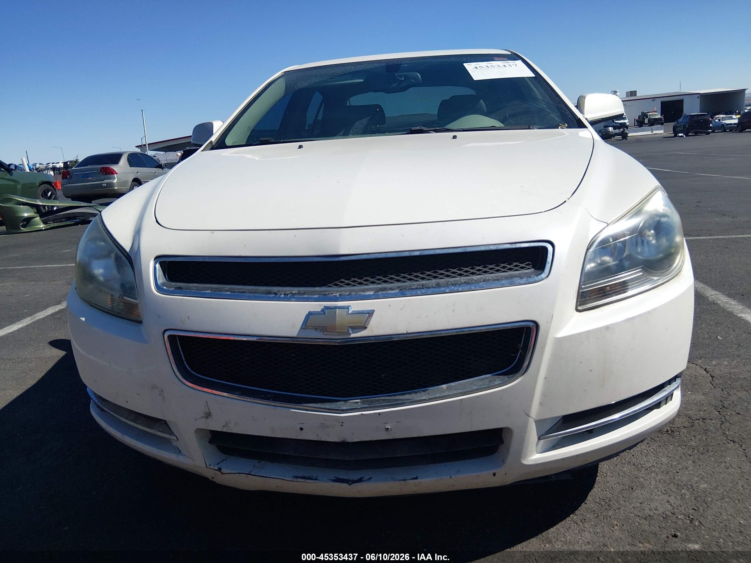 2010 Chevrolet Malibu Lt White vin: 1G1ZD5E70AF246844