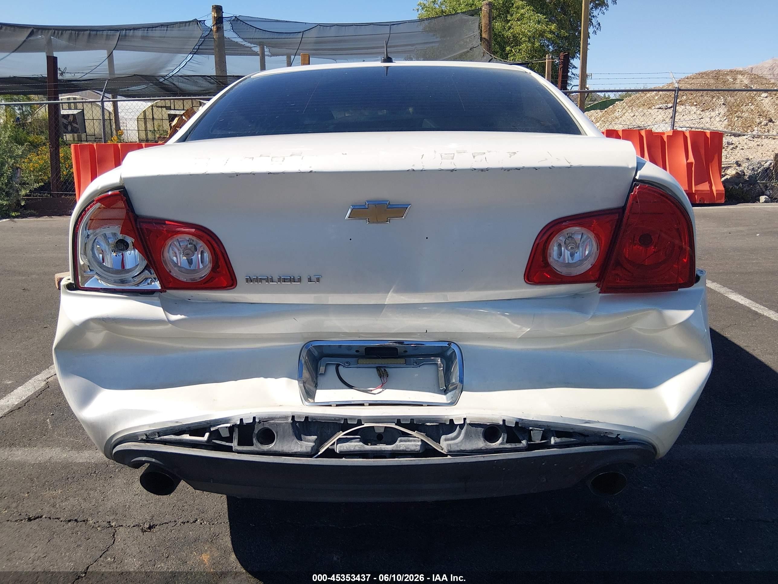 2010 Chevrolet Malibu Lt White vin: 1G1ZD5E70AF246844