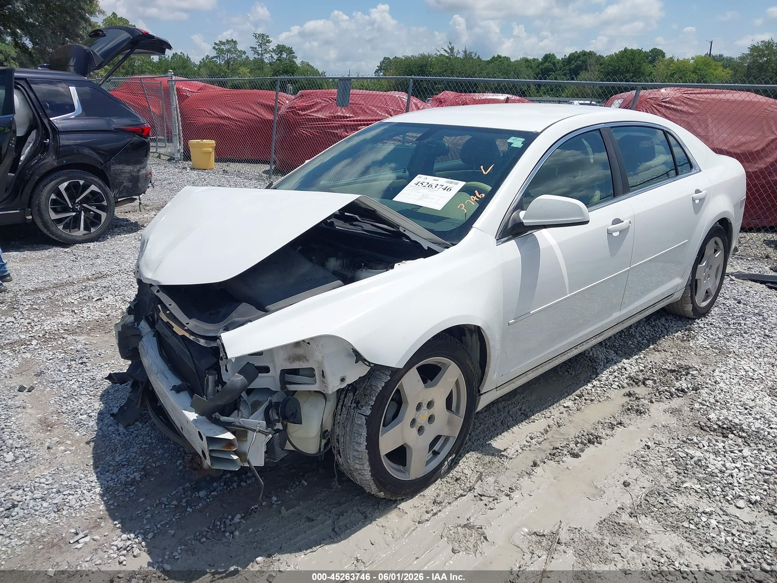 2010 Chevrolet Malibu Lt White vin: 1G1ZD5E74AF135536