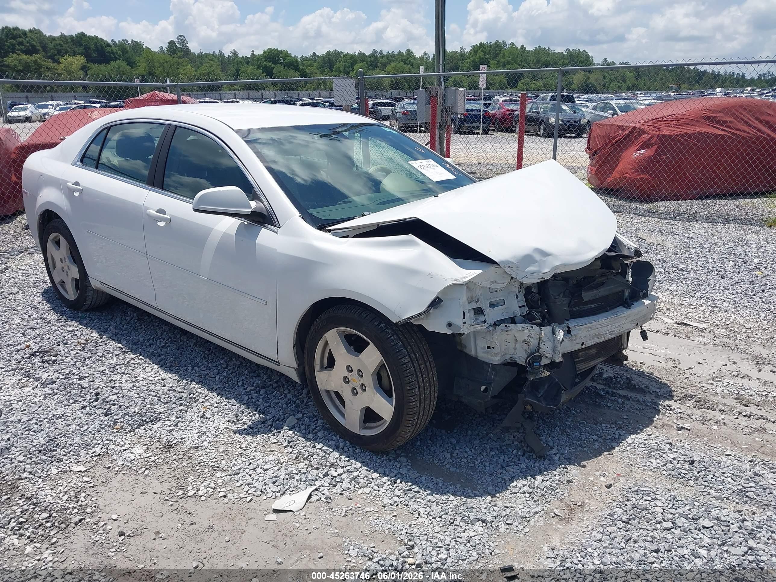 2010 Chevrolet Malibu Lt White vin: 1G1ZD5E74AF135536