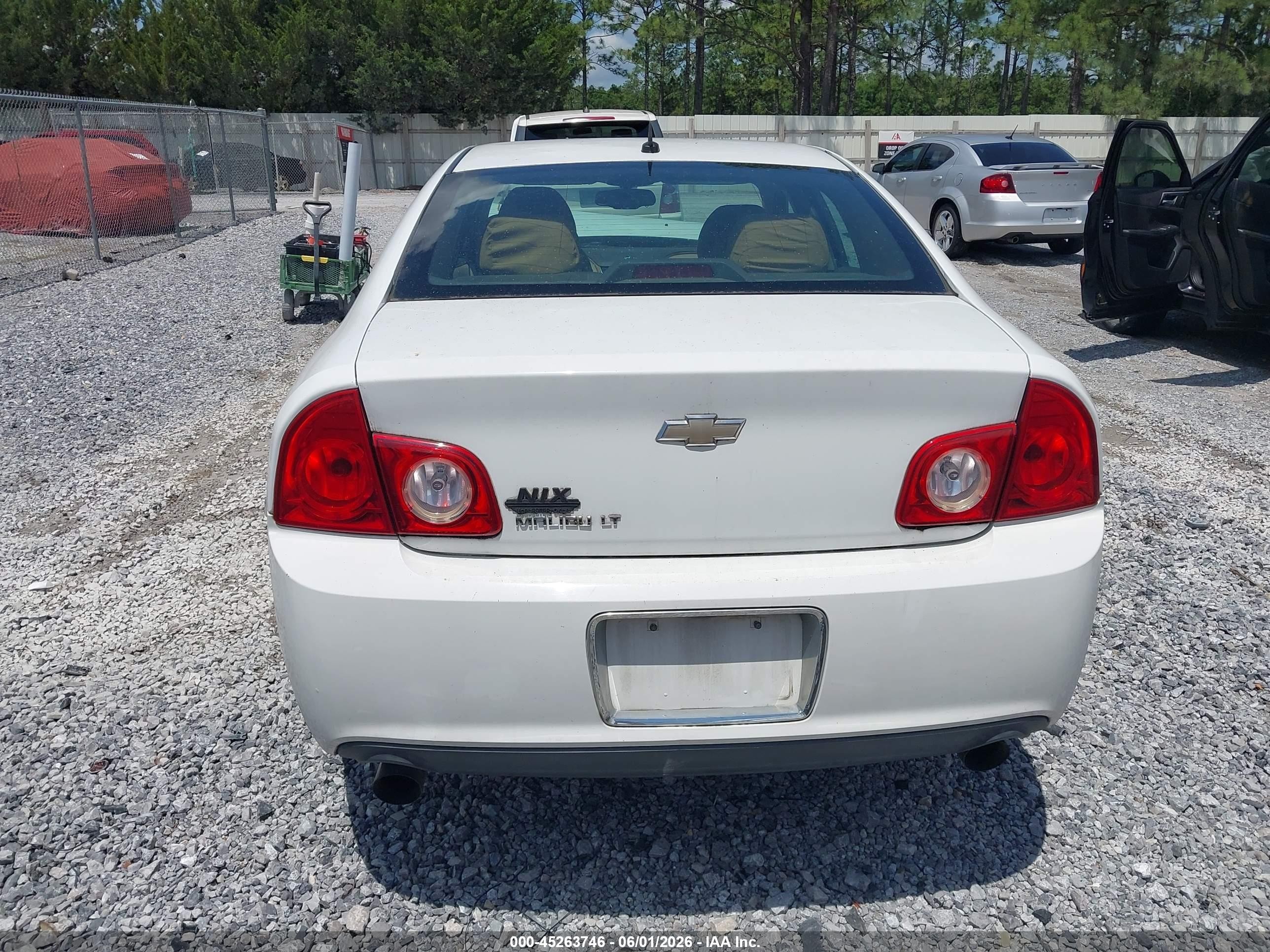 2010 Chevrolet Malibu Lt White vin: 1G1ZD5E74AF135536