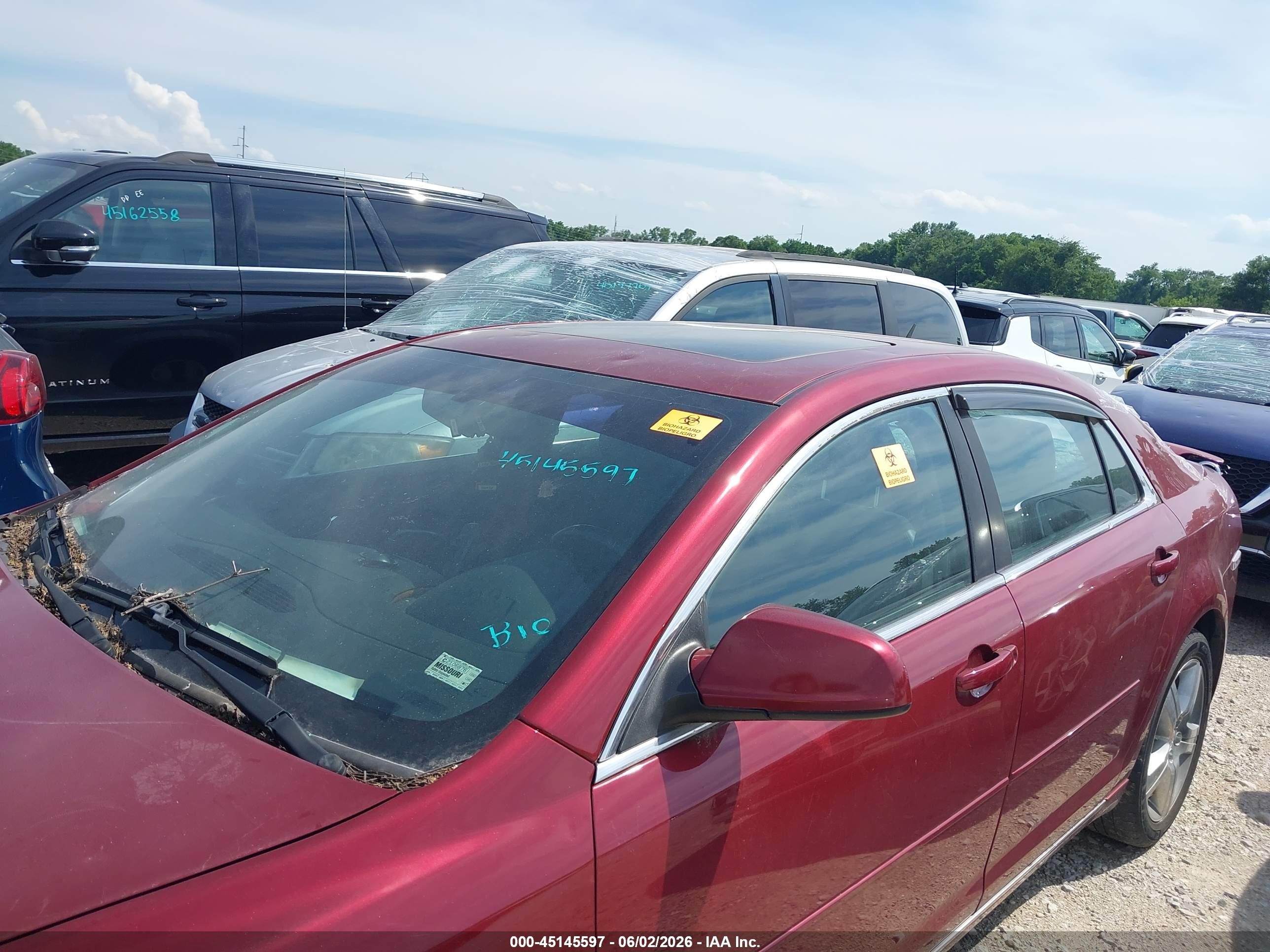 2011 Chevrolet Malibu 2lt Red vin: 1G1ZD5E76BF177952