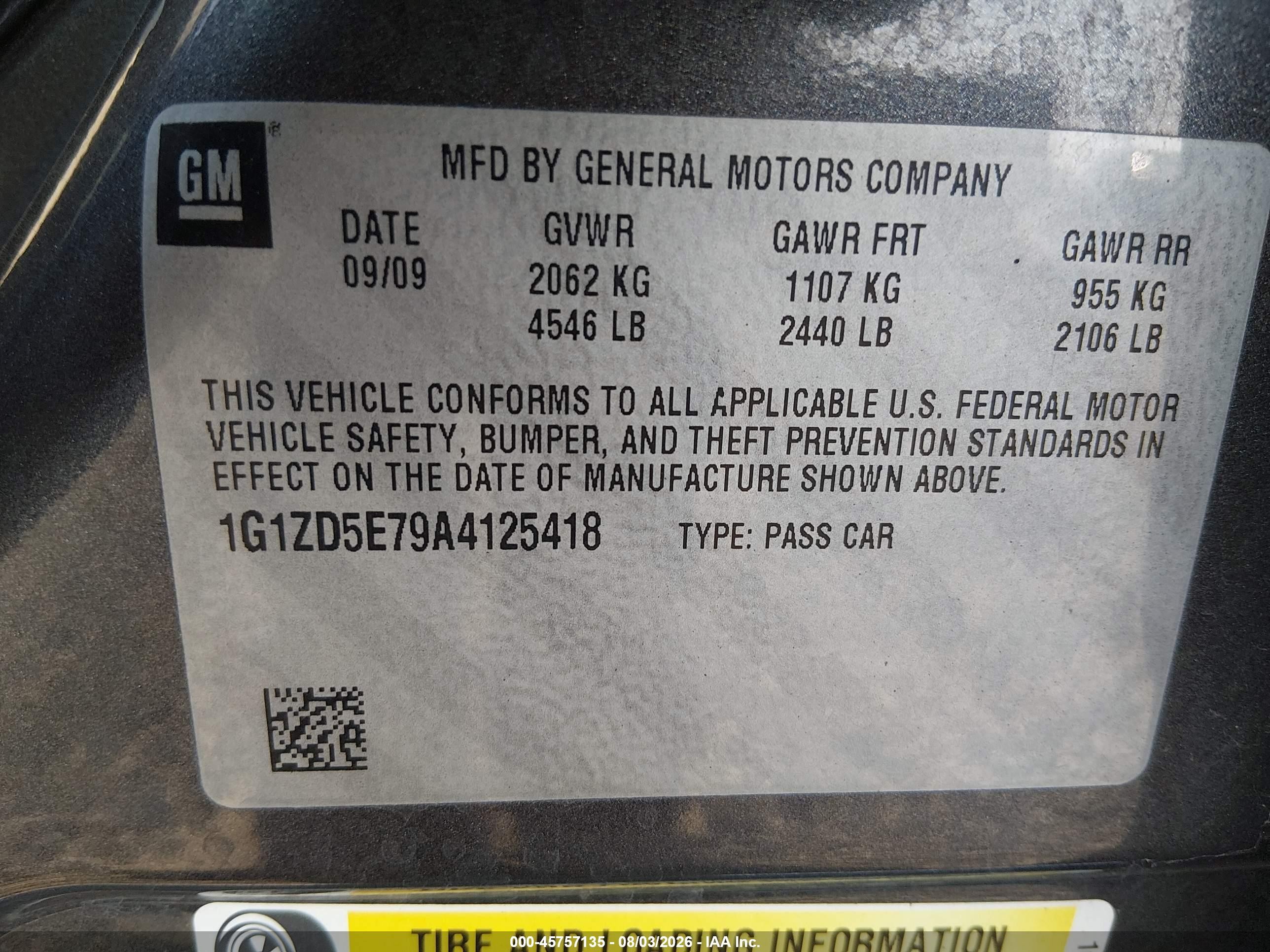 2010 Chevrolet Malibu Lt Gray vin: 1G1ZD5E79A4125418