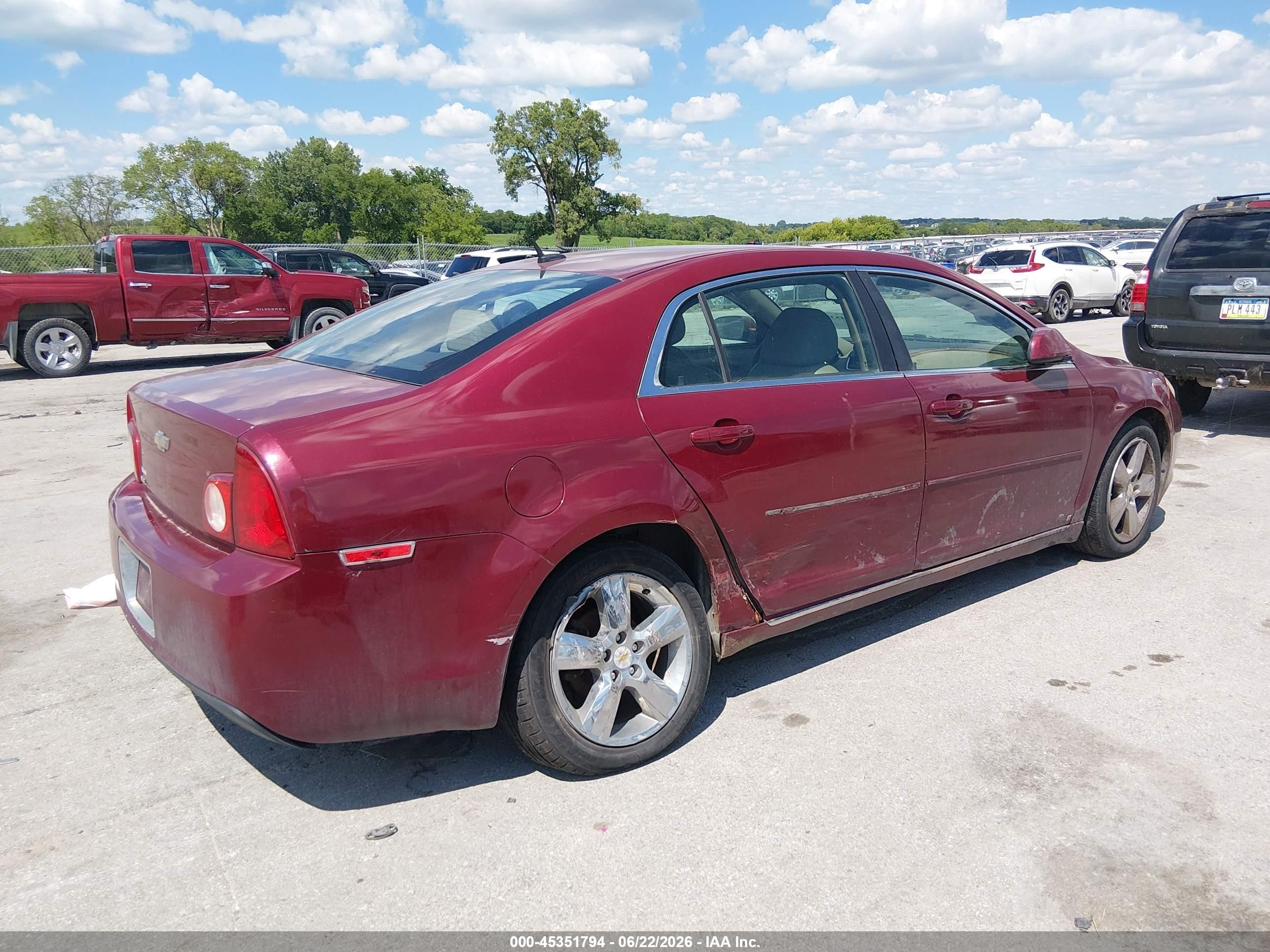 2010 Chevrolet Malibu Lt Maroon vin: 1G1ZD5EB3AF112883