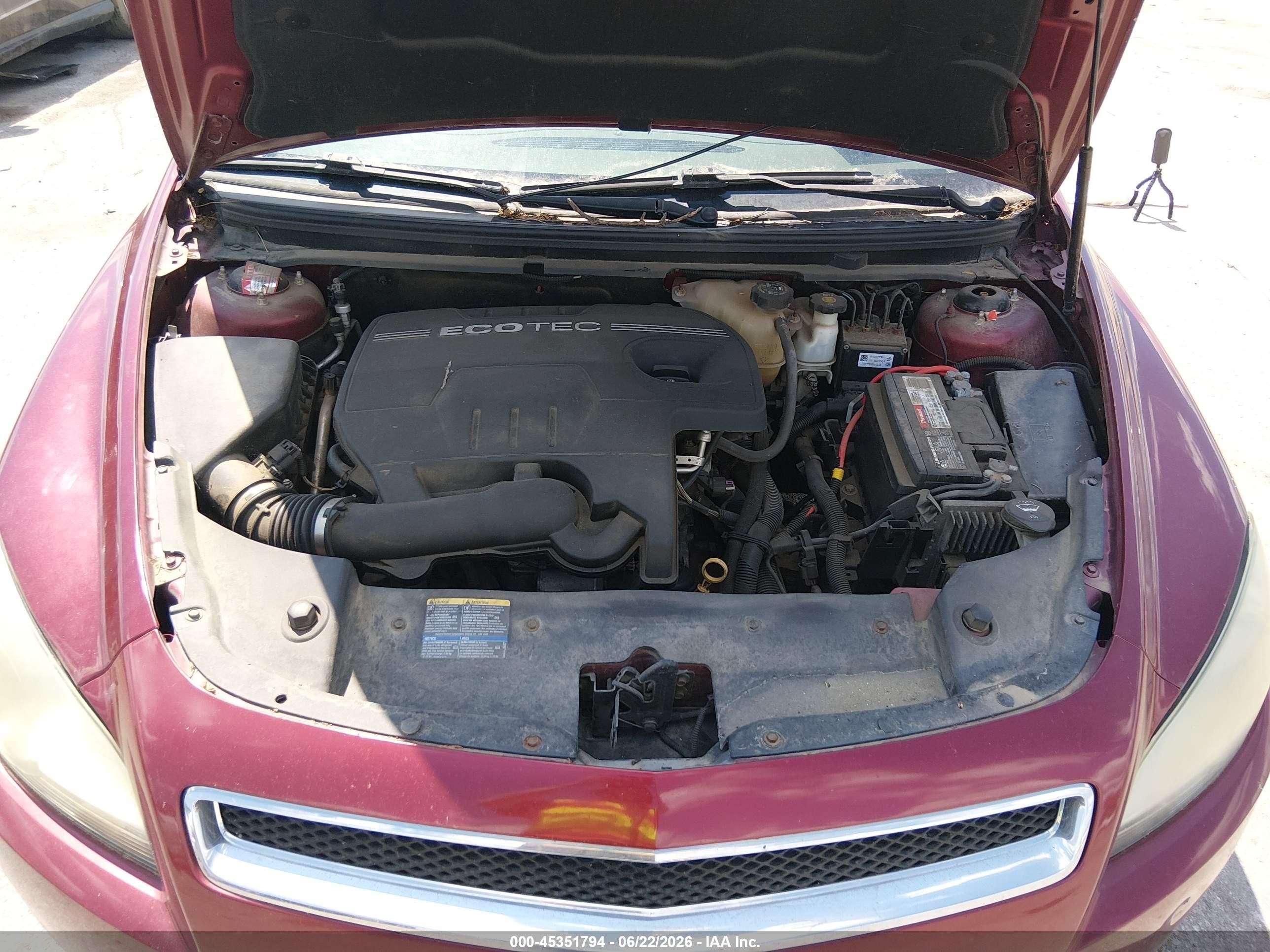 2010 Chevrolet Malibu Lt Maroon vin: 1G1ZD5EB3AF112883
