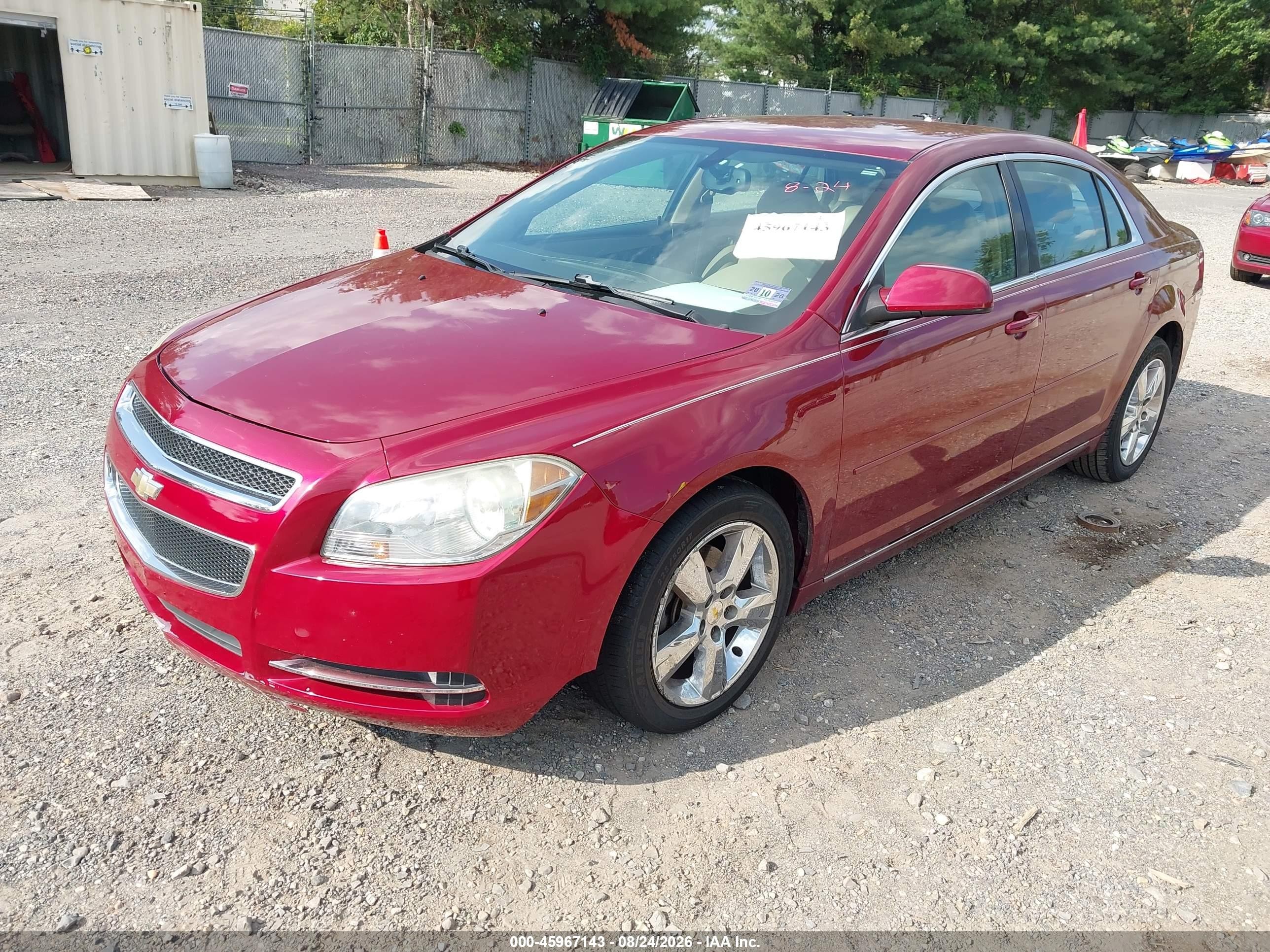 2010 Chevrolet Malibu Lt Red vin: 1G1ZD5EB5AF253146