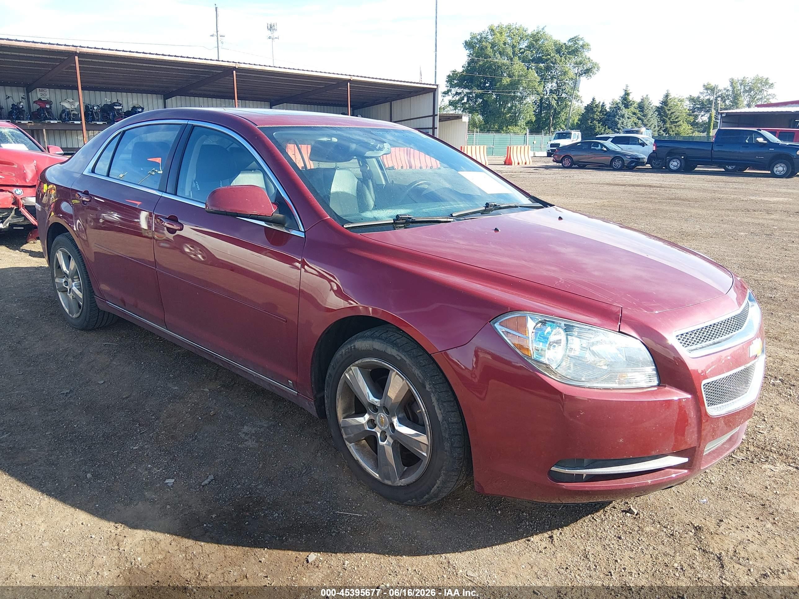 2010 Chevrolet Malibu Lt Burgundy vin: 1G1ZD5EB6AF130102