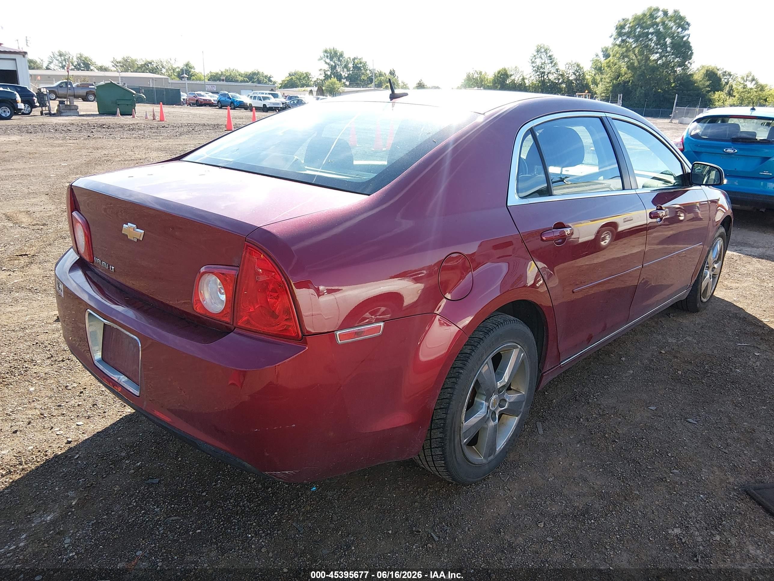 2010 Chevrolet Malibu Lt Burgundy vin: 1G1ZD5EB6AF130102