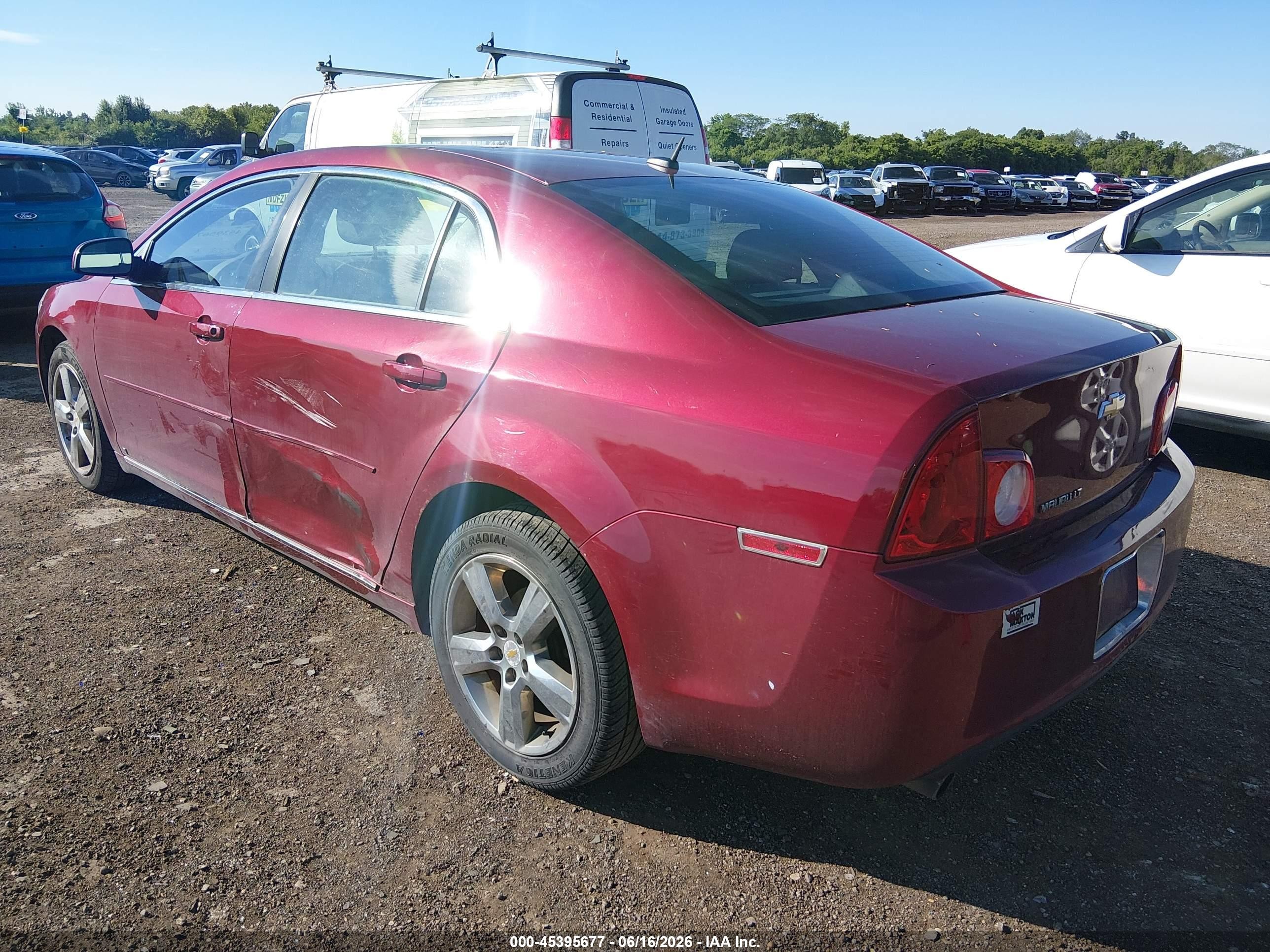 2010 Chevrolet Malibu Lt Burgundy vin: 1G1ZD5EB6AF130102