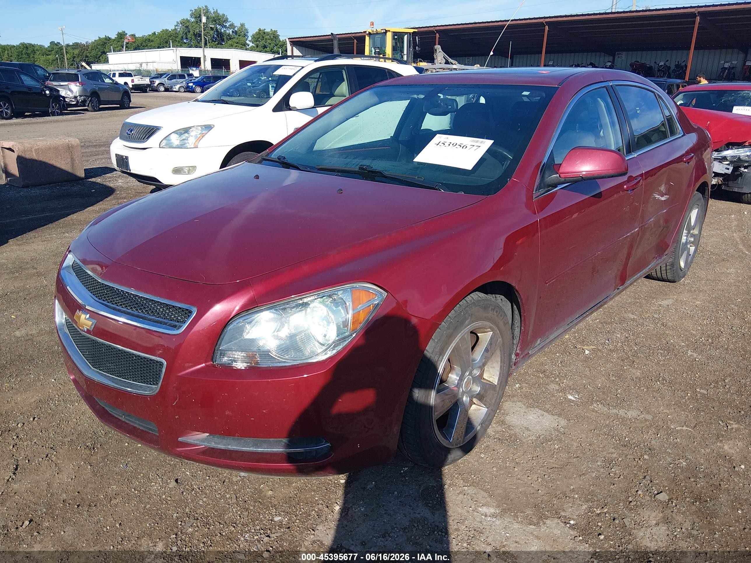 2010 Chevrolet Malibu Lt Burgundy vin: 1G1ZD5EB6AF130102