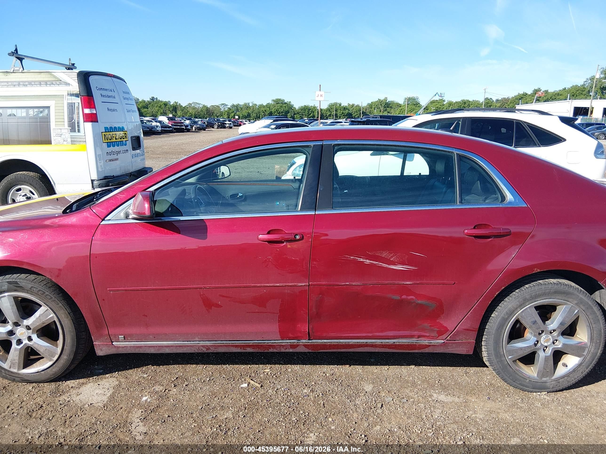 2010 Chevrolet Malibu Lt Burgundy vin: 1G1ZD5EB6AF130102