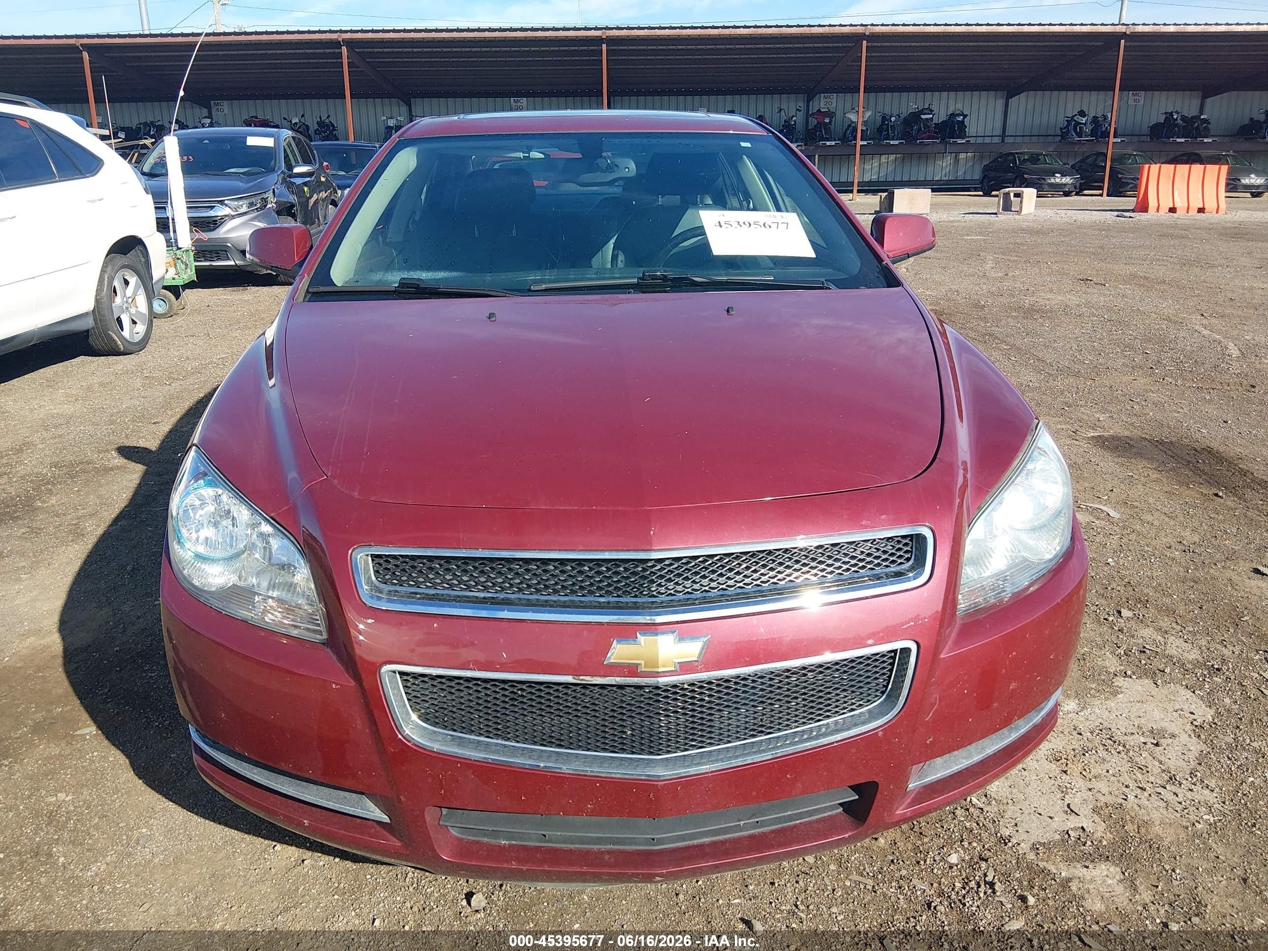 2010 Chevrolet Malibu Lt Burgundy vin: 1G1ZD5EB6AF130102