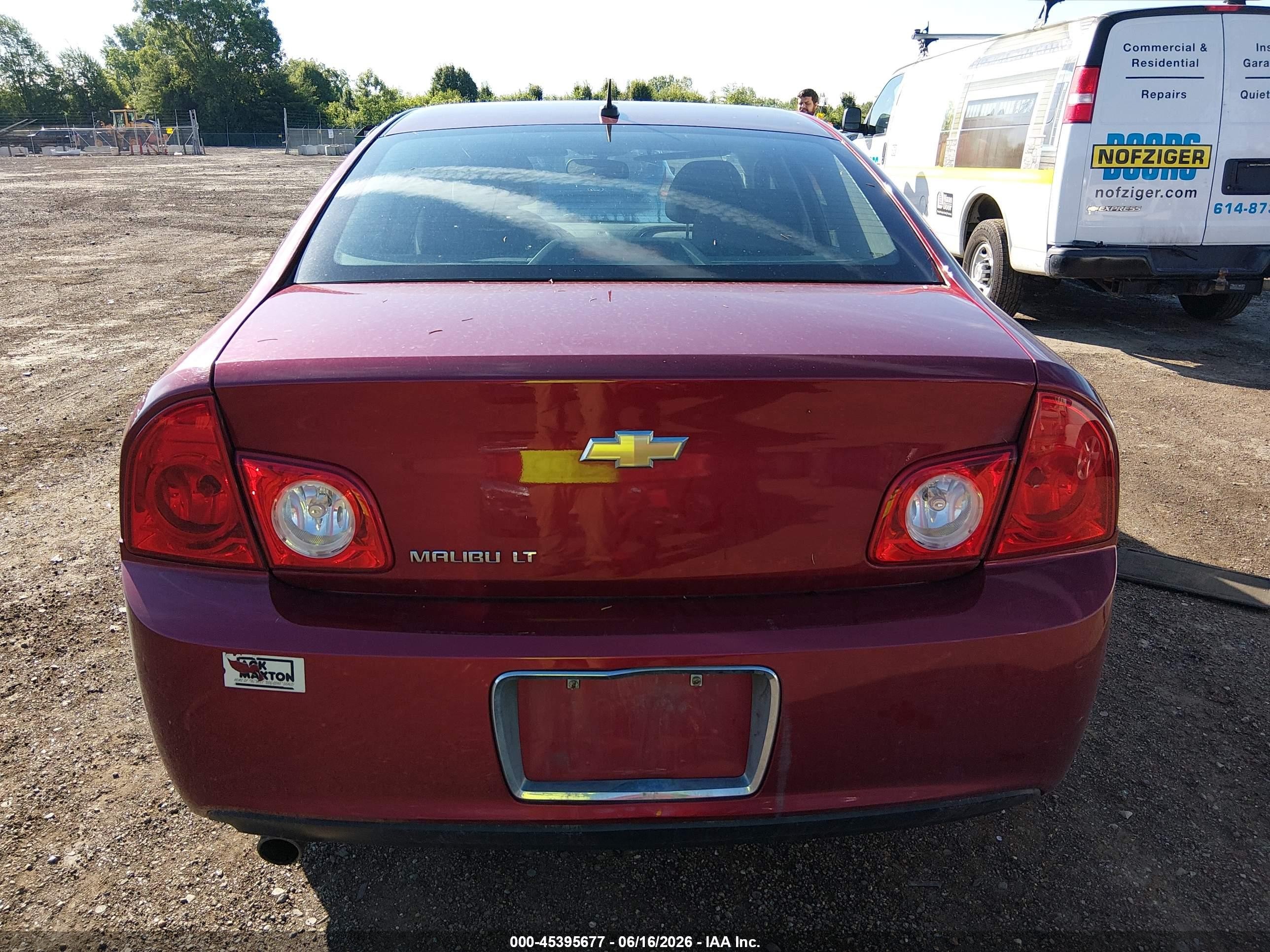 2010 Chevrolet Malibu Lt Burgundy vin: 1G1ZD5EB6AF130102