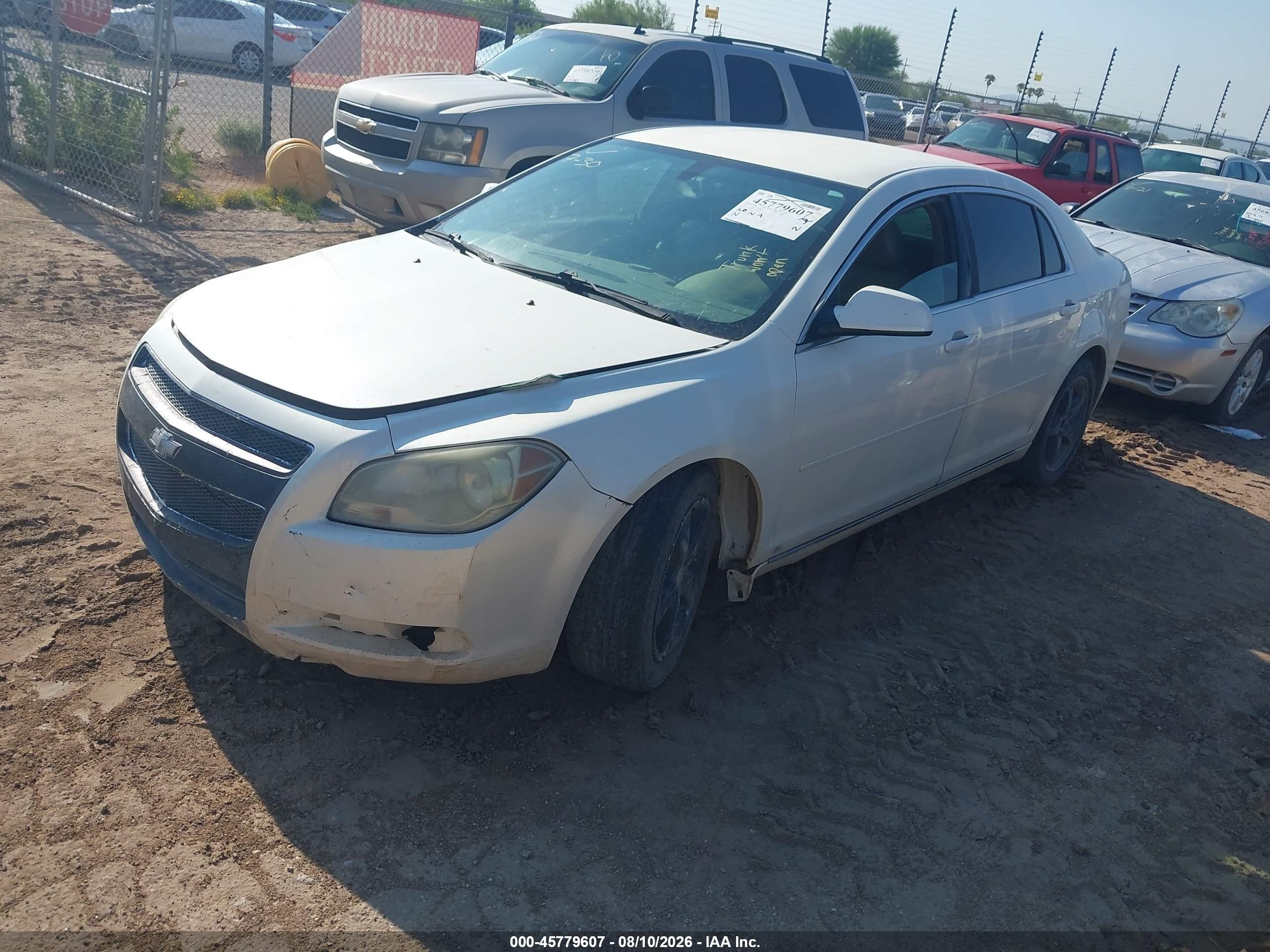 2010 Chevrolet Malibu Lt White vin: 1G1ZD5EB7AF128827