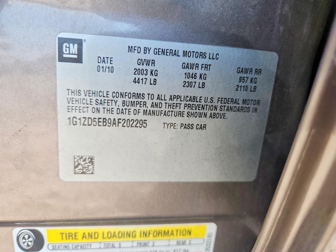 2010 Chevrolet Malibu 2lt Gray vin: 1G1ZD5EB9AF202295