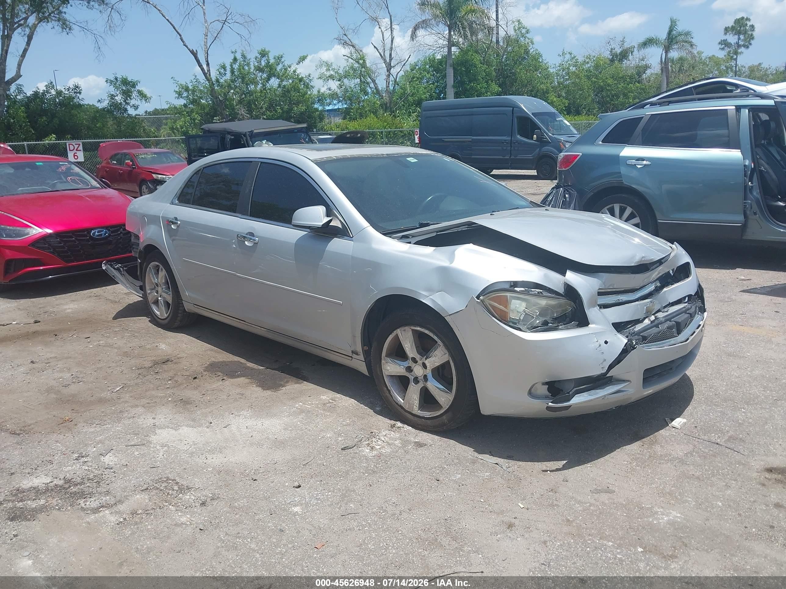 2012 Chevrolet Malibu 2lt Silver vin: 1G1ZD5EU6CF210598