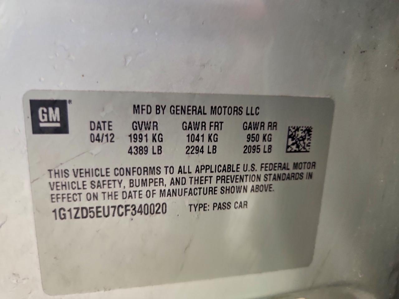 2012 Chevrolet Malibu 2lt Silver vin: 1G1ZD5EU7CF340020