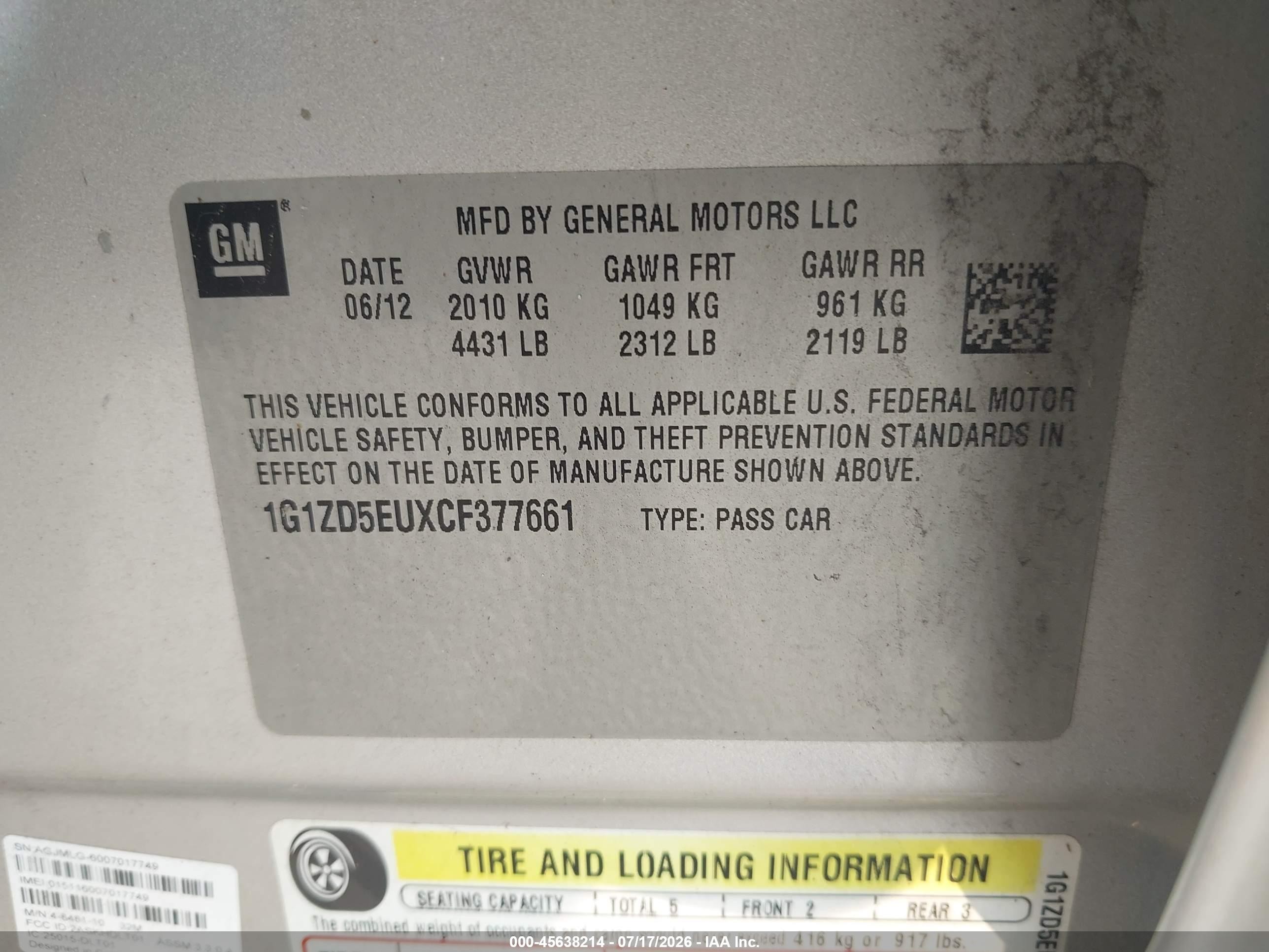 2012 Chevrolet Malibu 2lt Серебряный vin: 1G1ZD5EUXCF377661