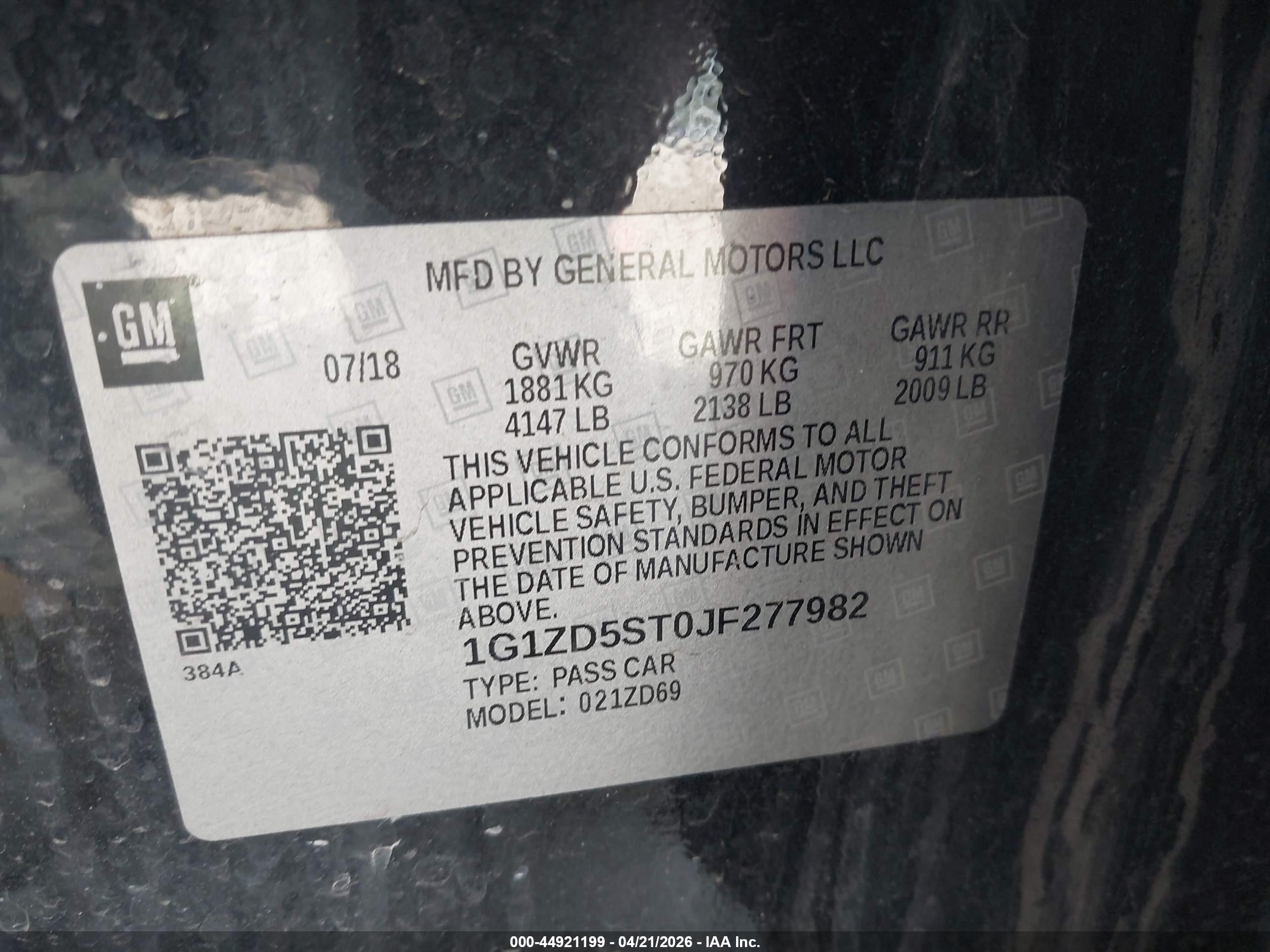 2018 Chevrolet Malibu Lt Gray vin: 1G1ZD5ST0JF277982