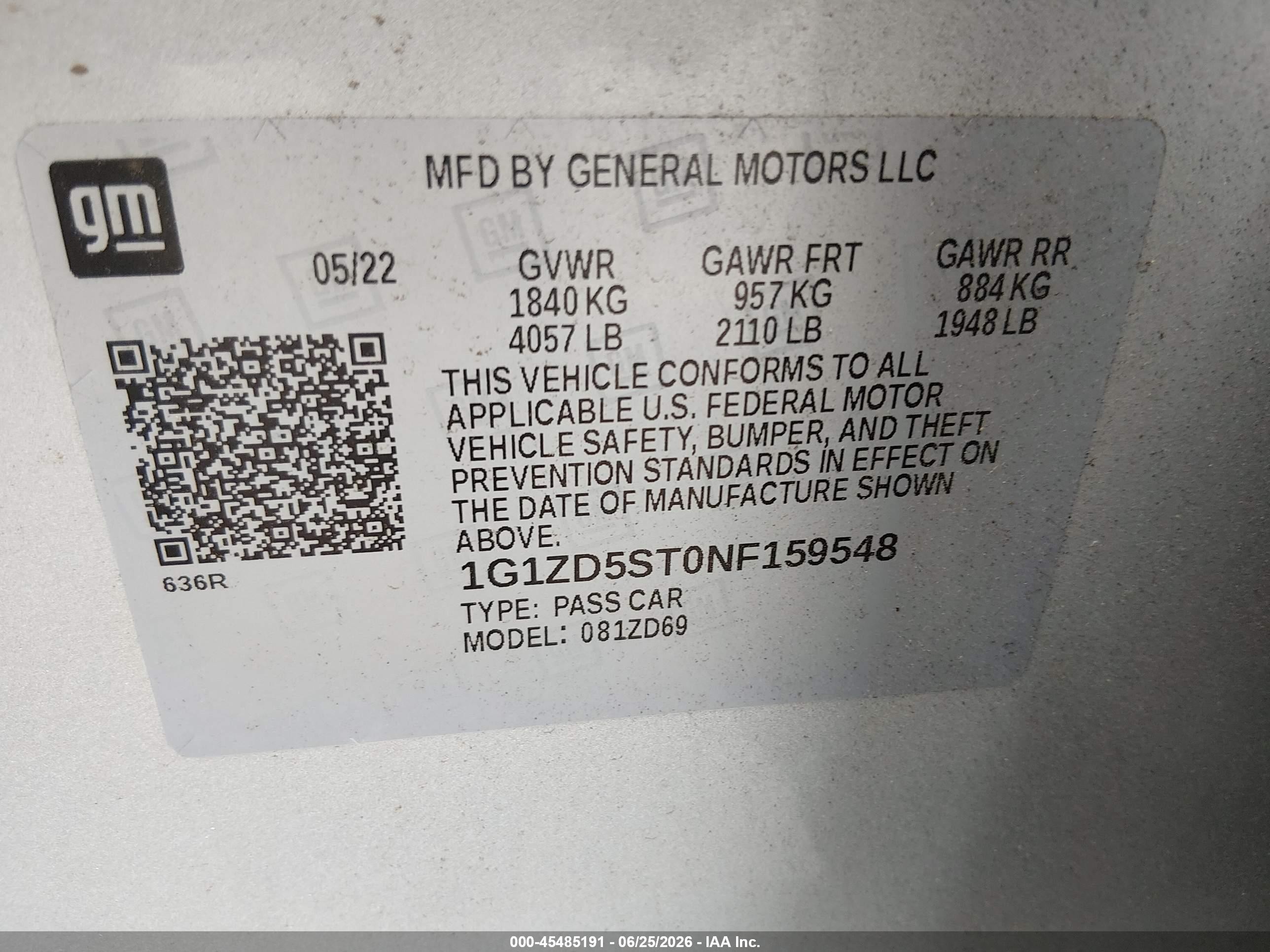 2022 Chevrolet Malibu Fwd Lt Silver vin: 1G1ZD5ST0NF159548